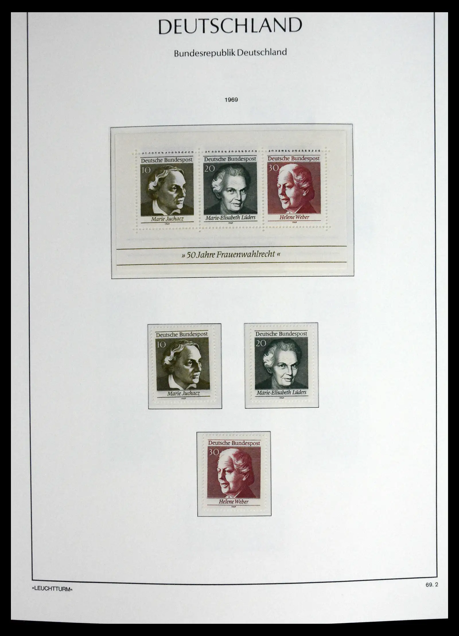 41698 0044 - Stamp collection 41698 Germany Bundespost complete 1949-1982.