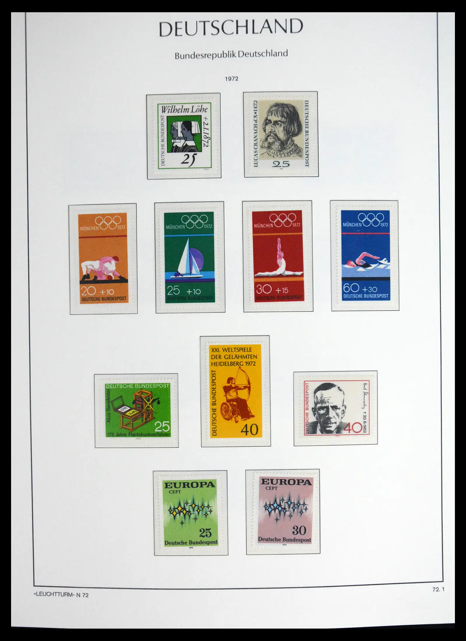 41698 0054 - Stamp collection 41698 Germany Bundespost complete 1949-1982.