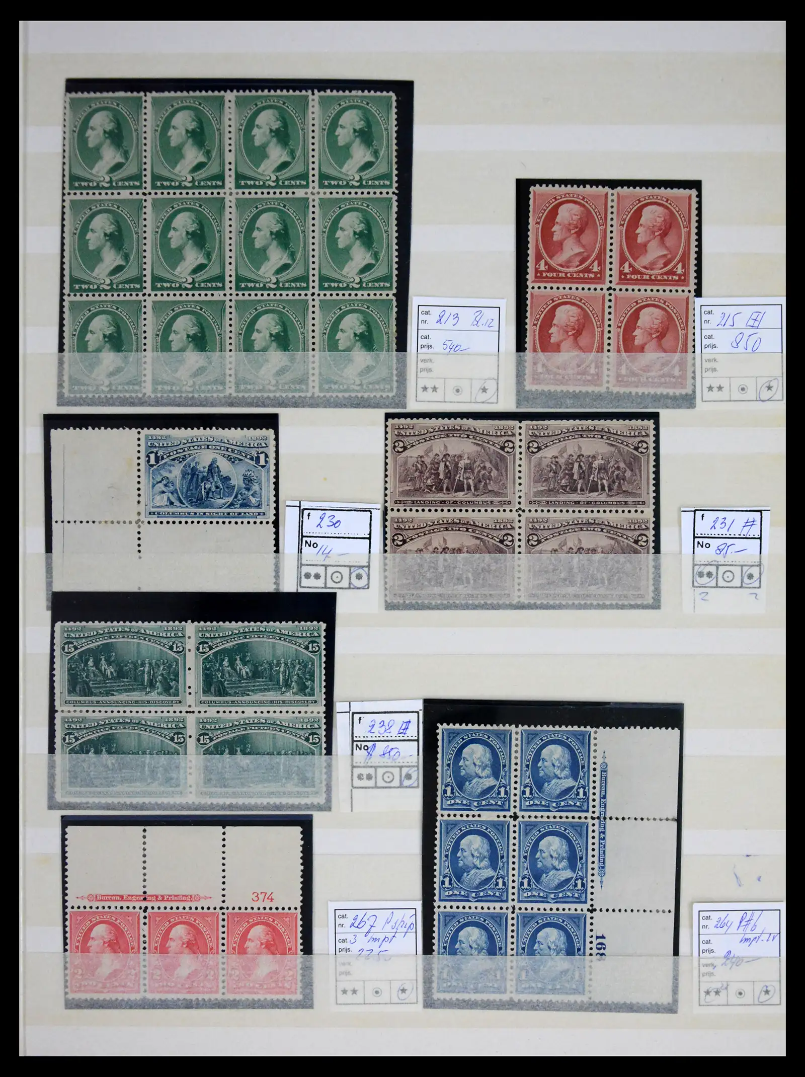 41700 0003 - Stamp collection 41700 USA blocs of 4 mint 1870-1915!!