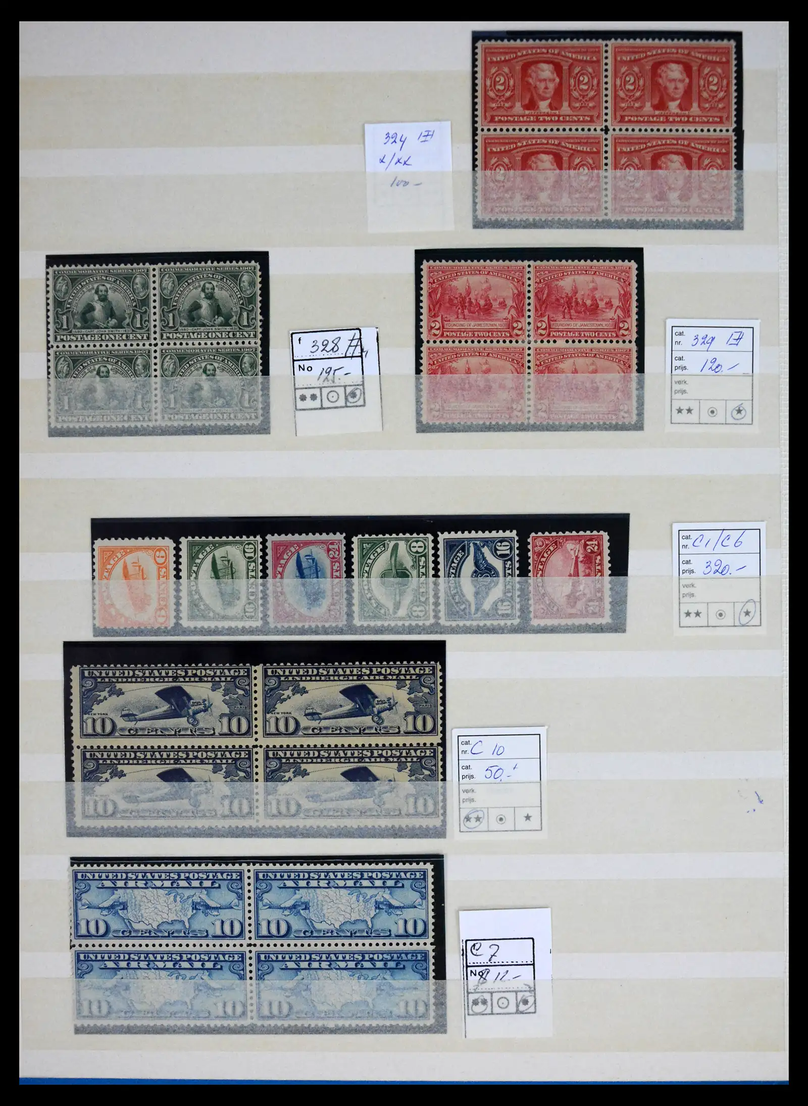 41700 0010 - Stamp collection 41700 USA blocs of 4 mint 1870-1915!!