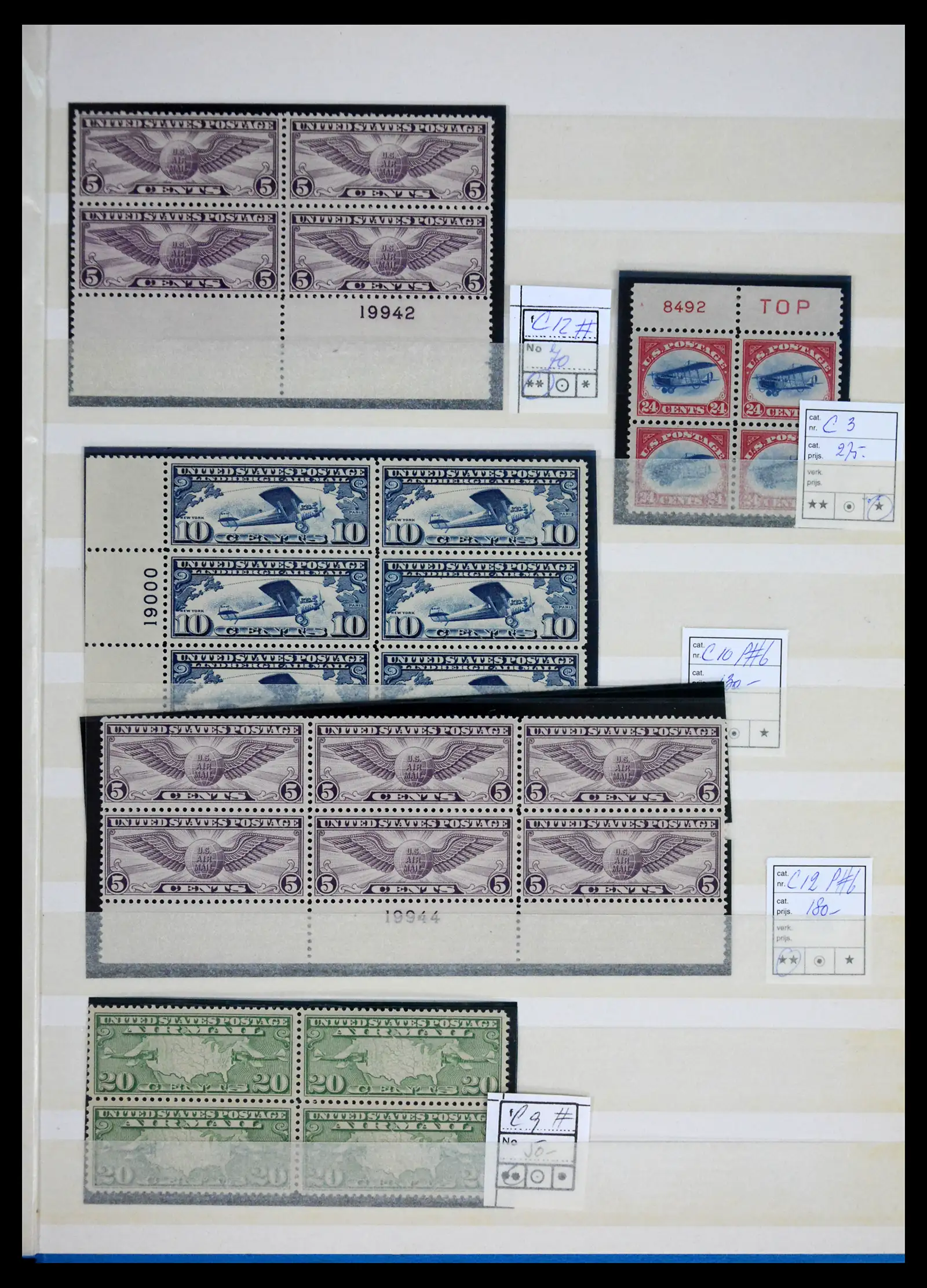 41700 0013 - Stamp collection 41700 USA blocs of 4 mint 1870-1915!!