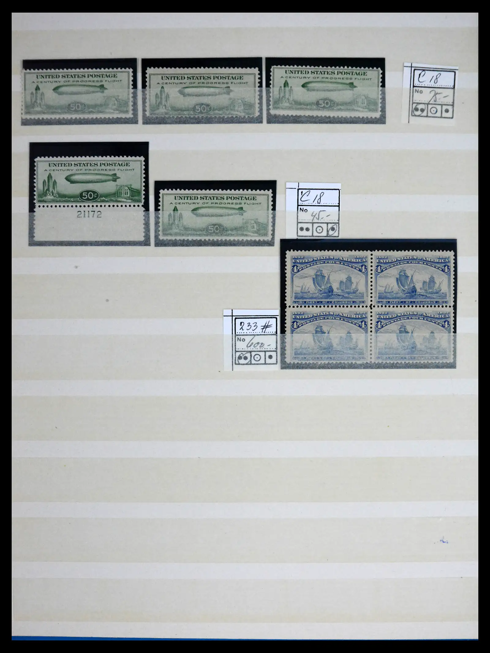 41700 0014 - Stamp collection 41700 USA blocs of 4 mint 1870-1915!!