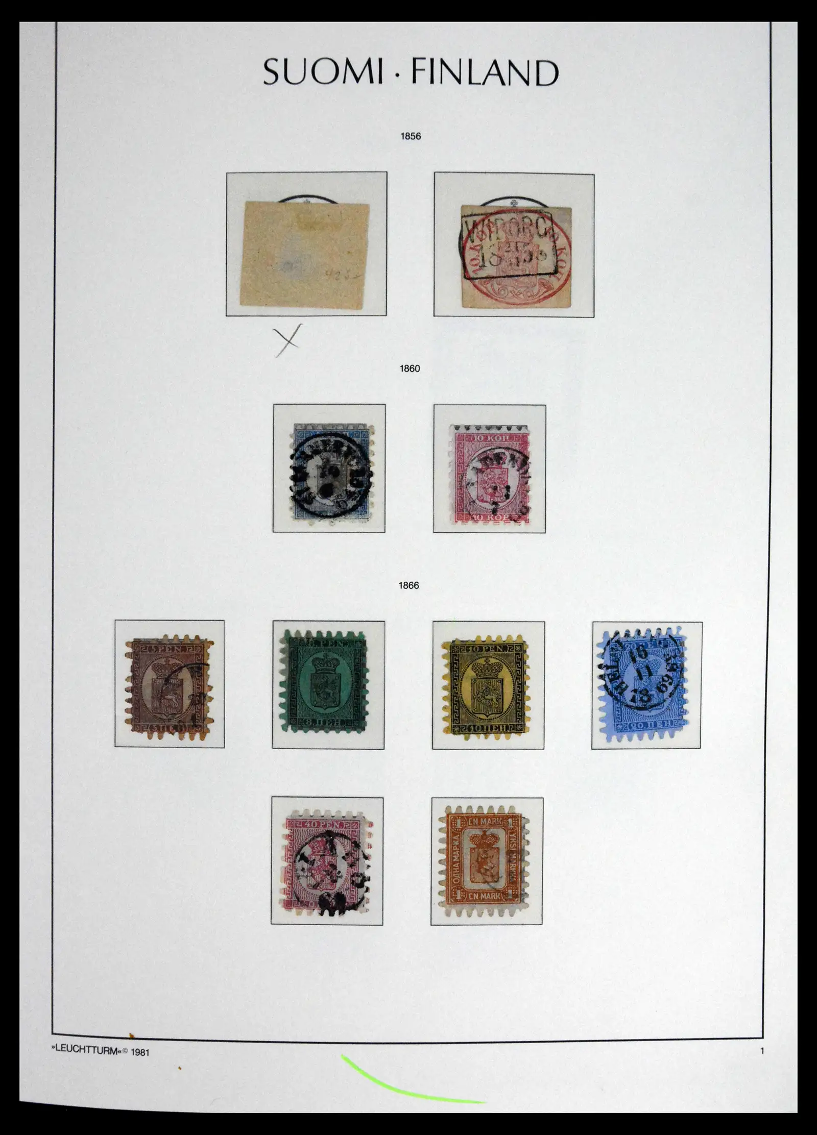 41701 0001 - Stamp collection 41701 Finland 1856-1993.