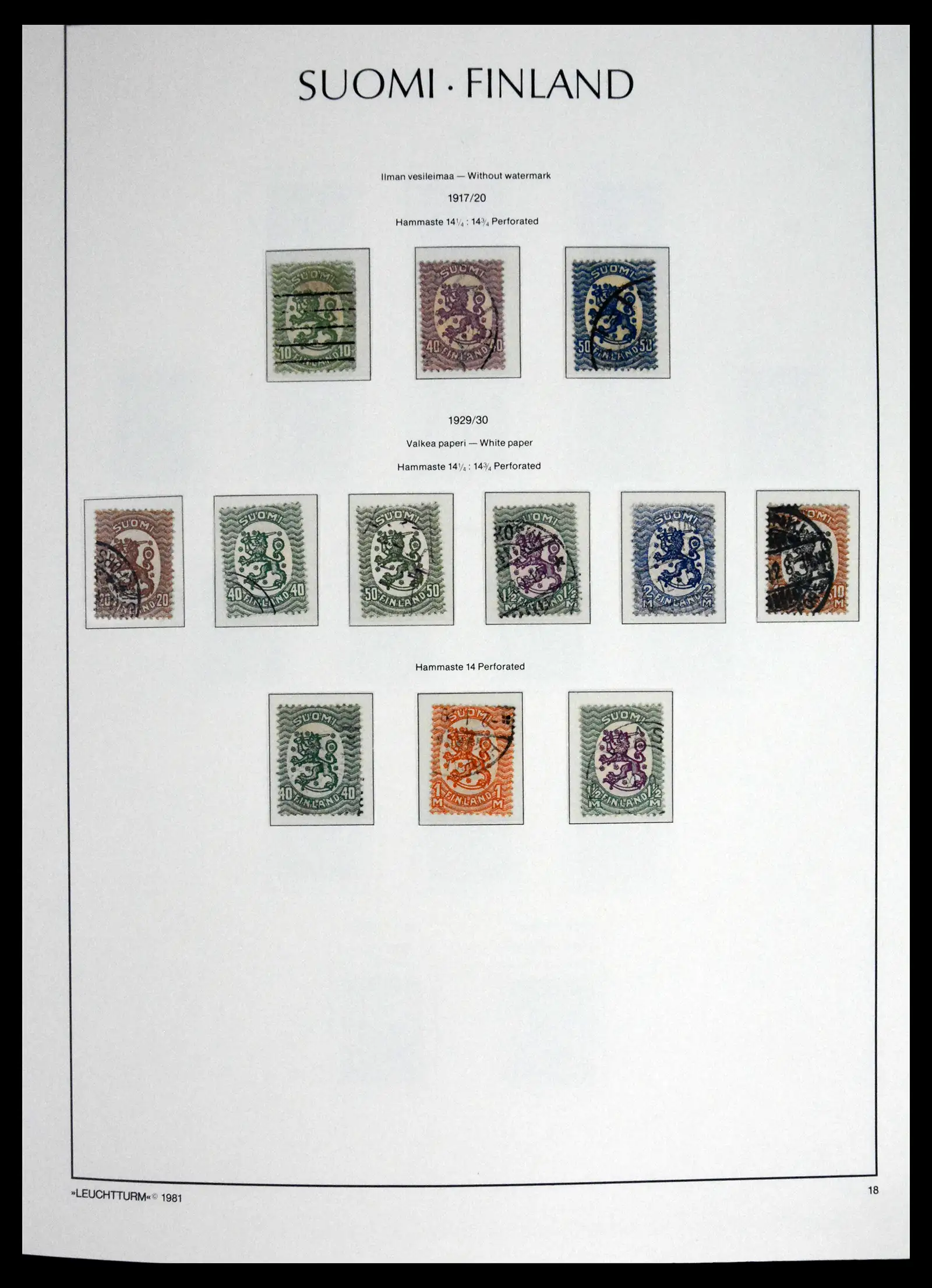 41701 0009 - Stamp collection 41701 Finland 1856-1993.