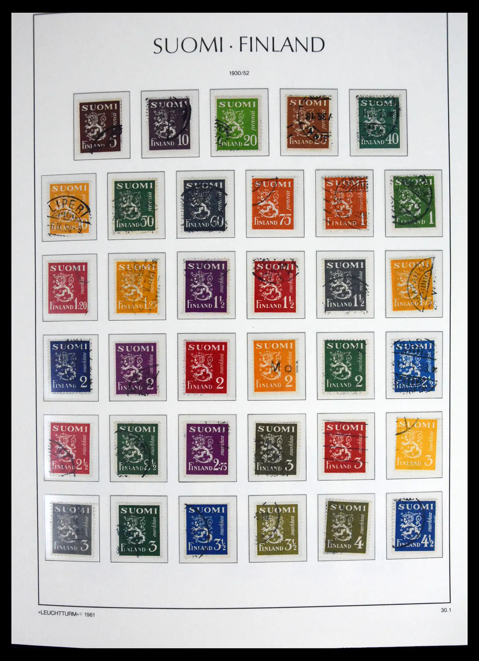 41701 0014 - Stamp collection 41701 Finland 1856-1993.