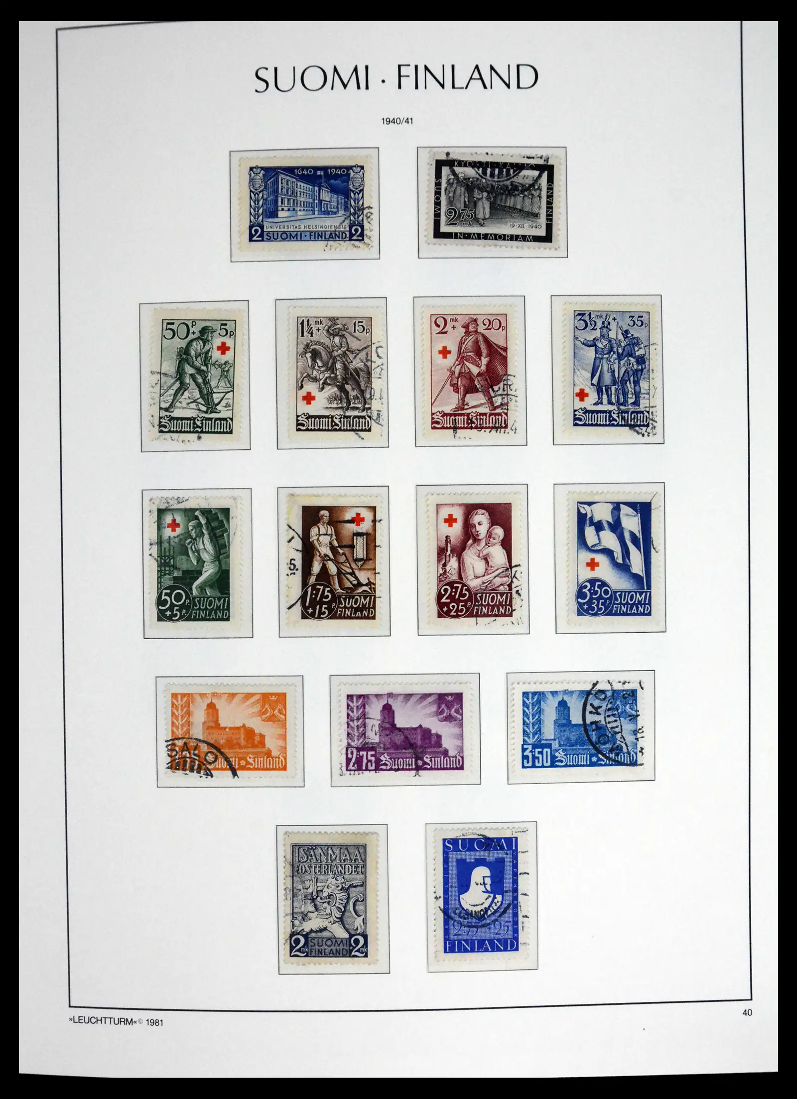 41701 0021 - Stamp collection 41701 Finland 1856-1993.