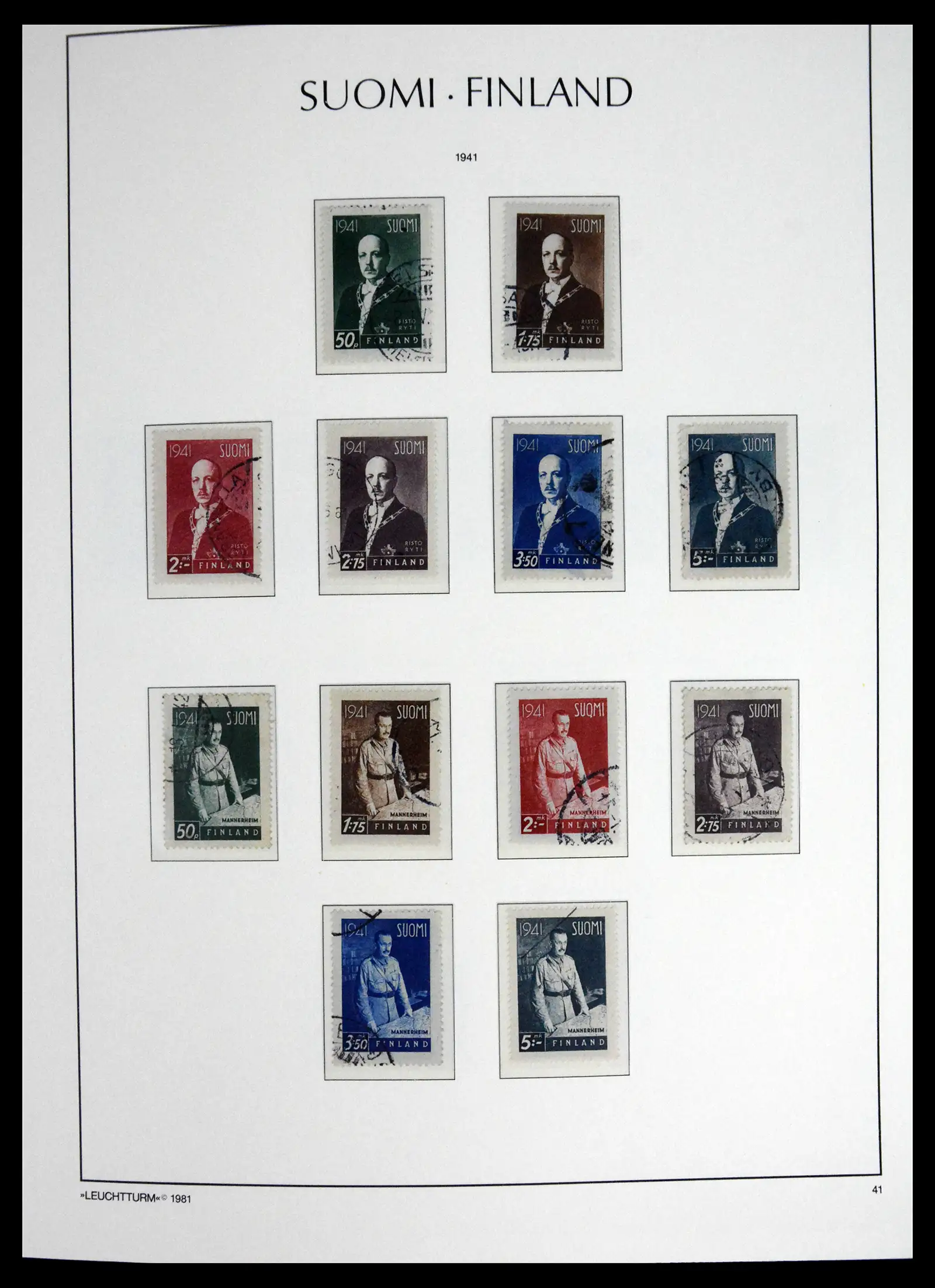 41701 0022 - Stamp collection 41701 Finland 1856-1993.