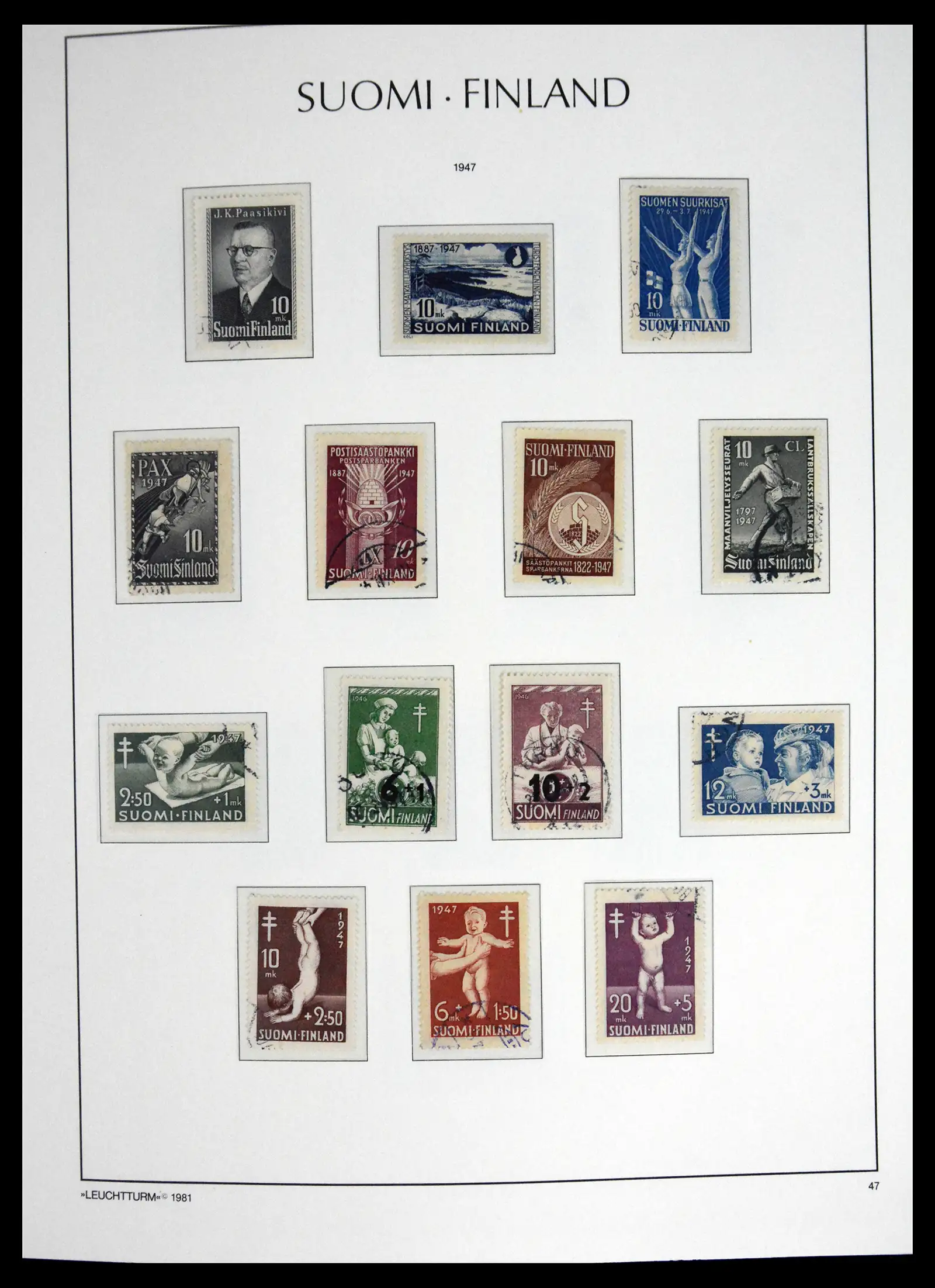 41701 0026 - Stamp collection 41701 Finland 1856-1993.