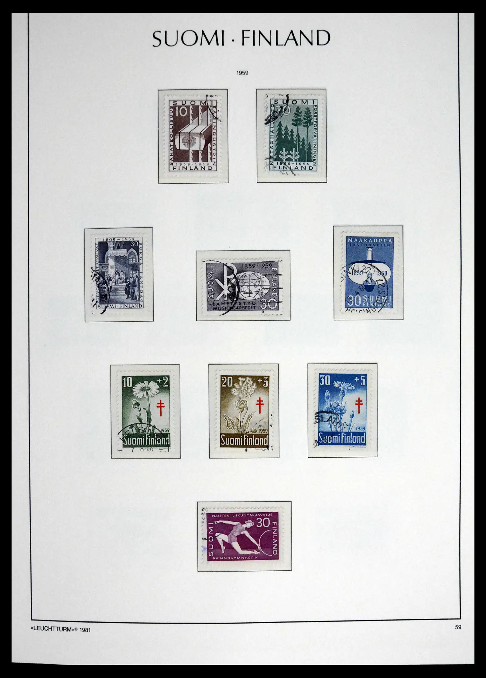 41701 0037 - Stamp collection 41701 Finland 1856-1993.