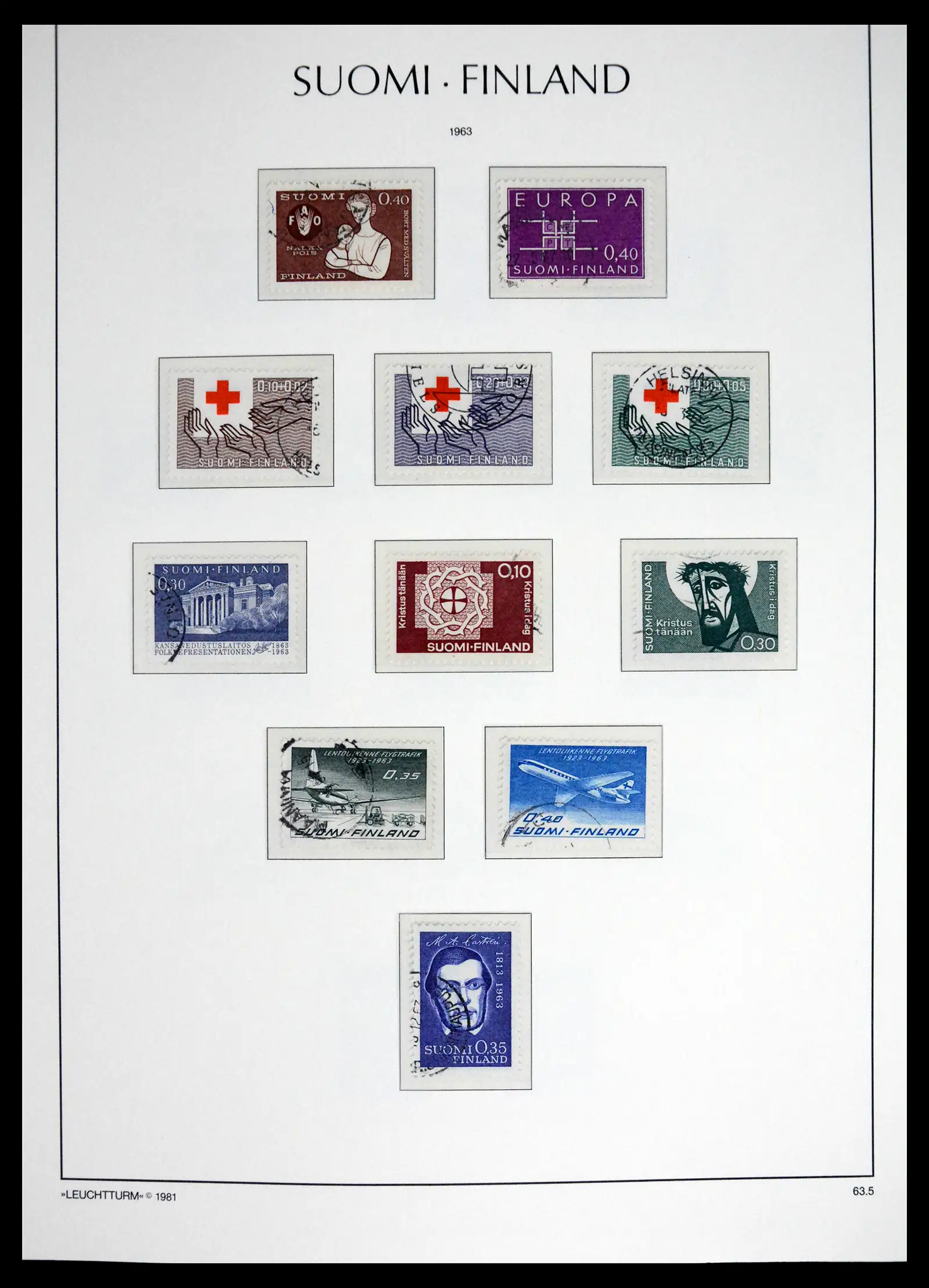 41701 0052 - Stamp collection 41701 Finland 1856-1993.