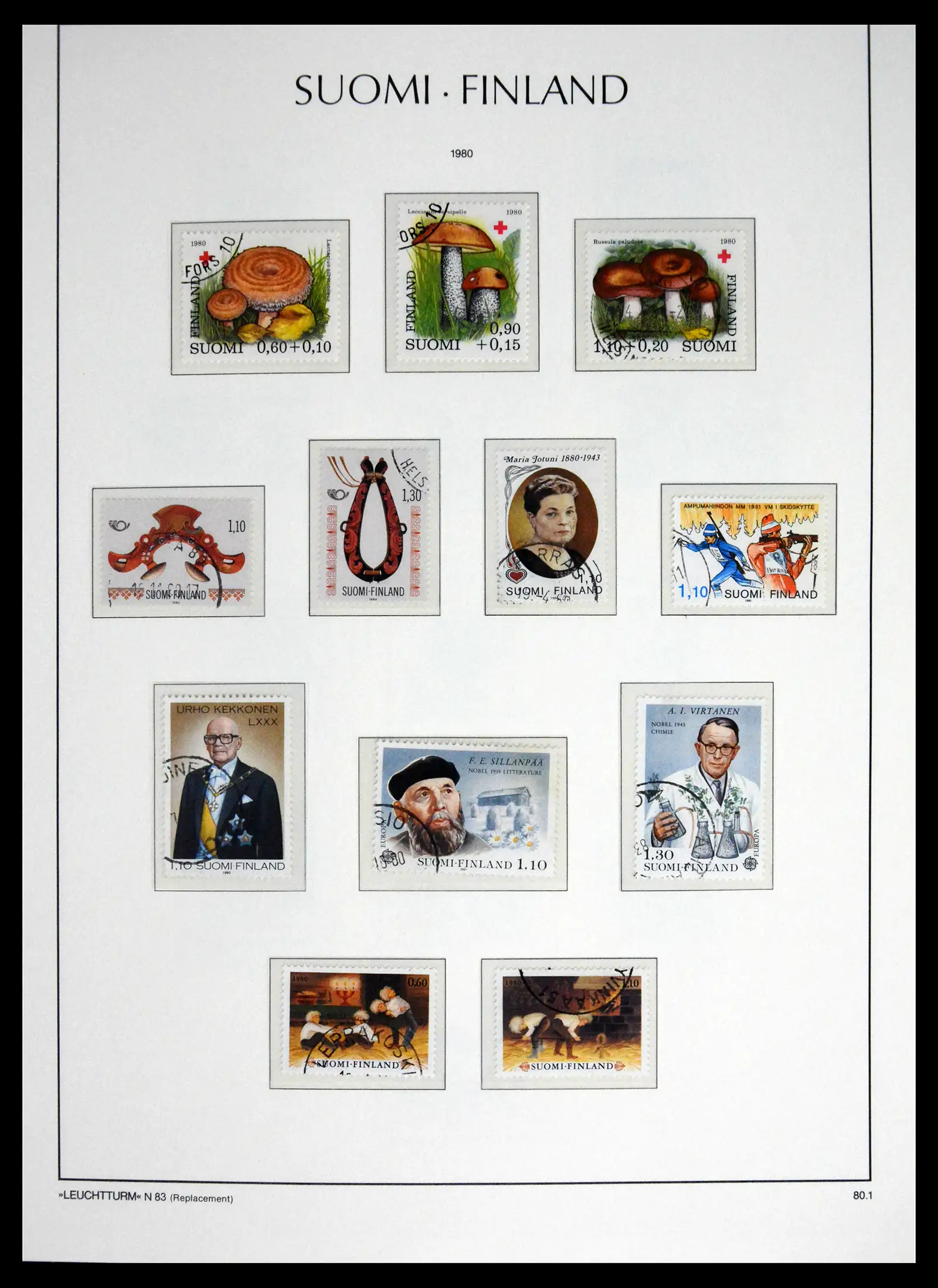 41701 0072 - Stamp collection 41701 Finland 1856-1993.