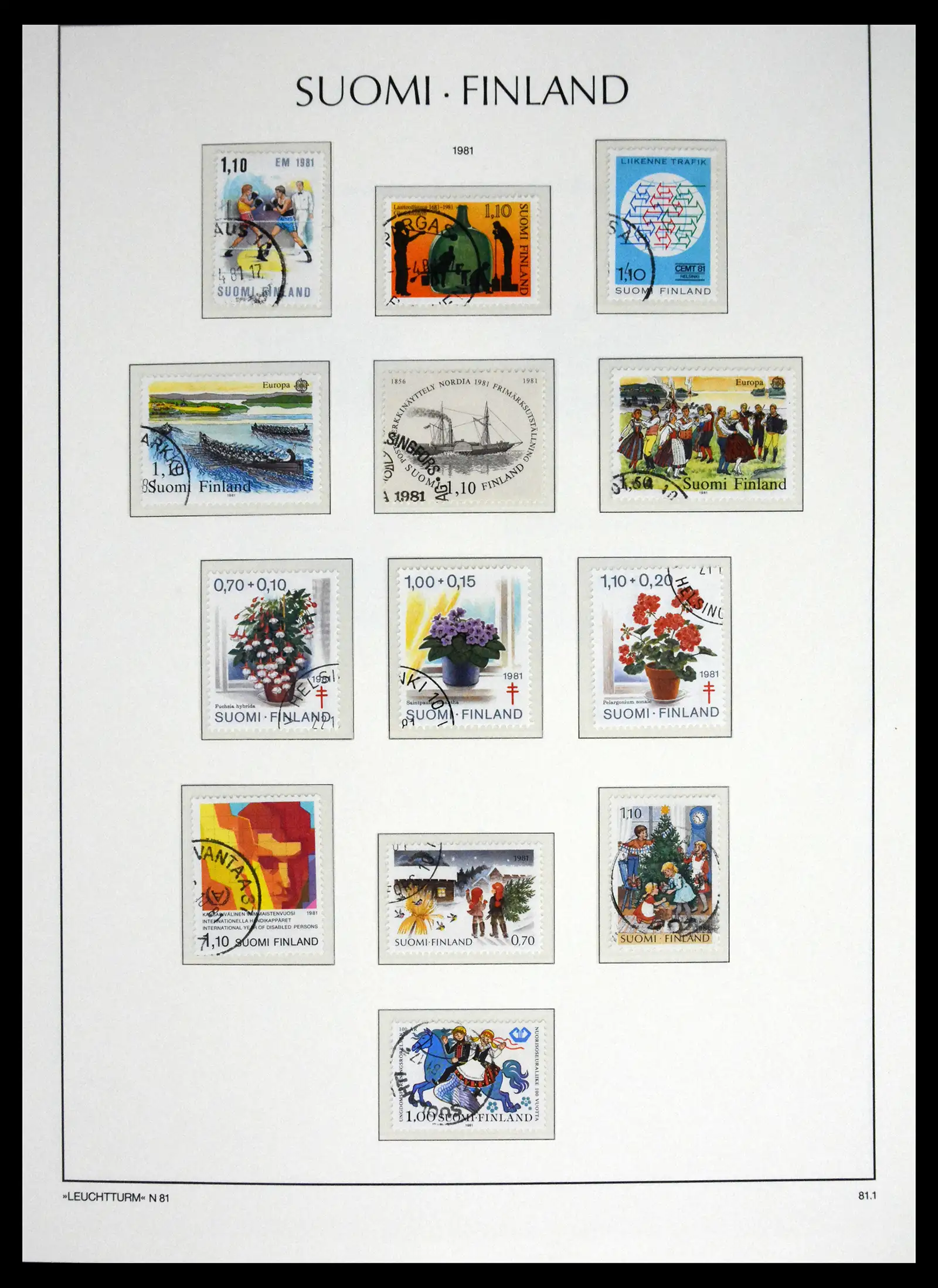 41701 0073 - Stamp collection 41701 Finland 1856-1993.