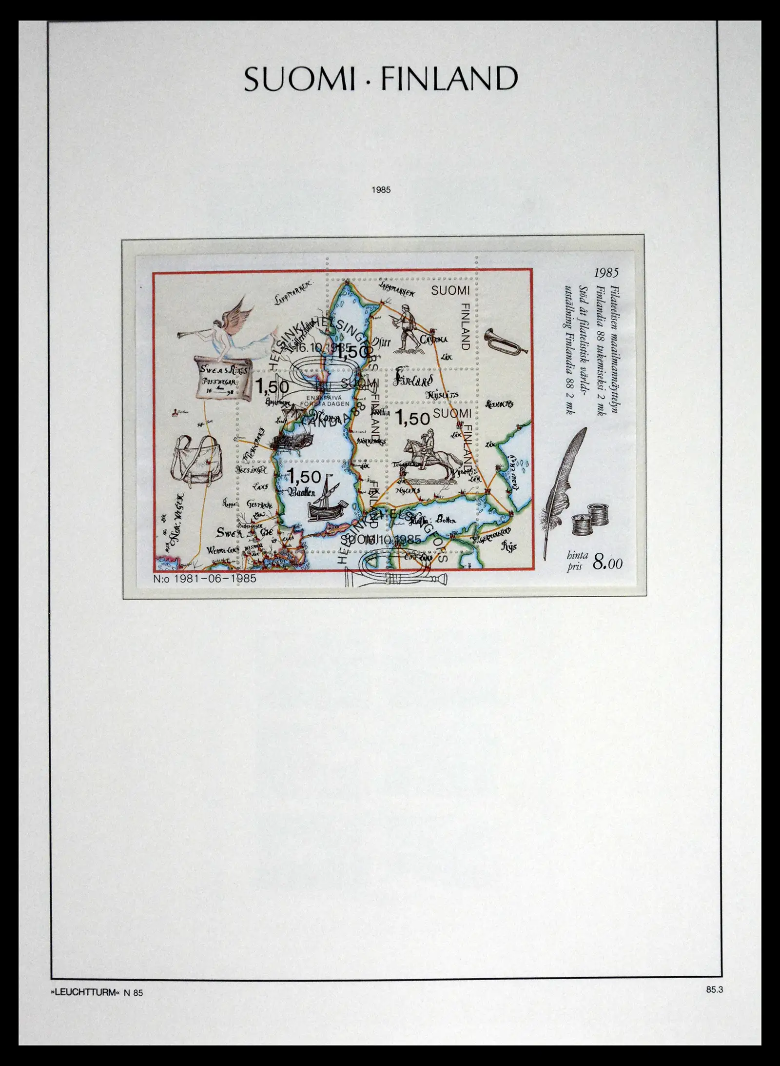 41701 0081 - Stamp collection 41701 Finland 1856-1993.