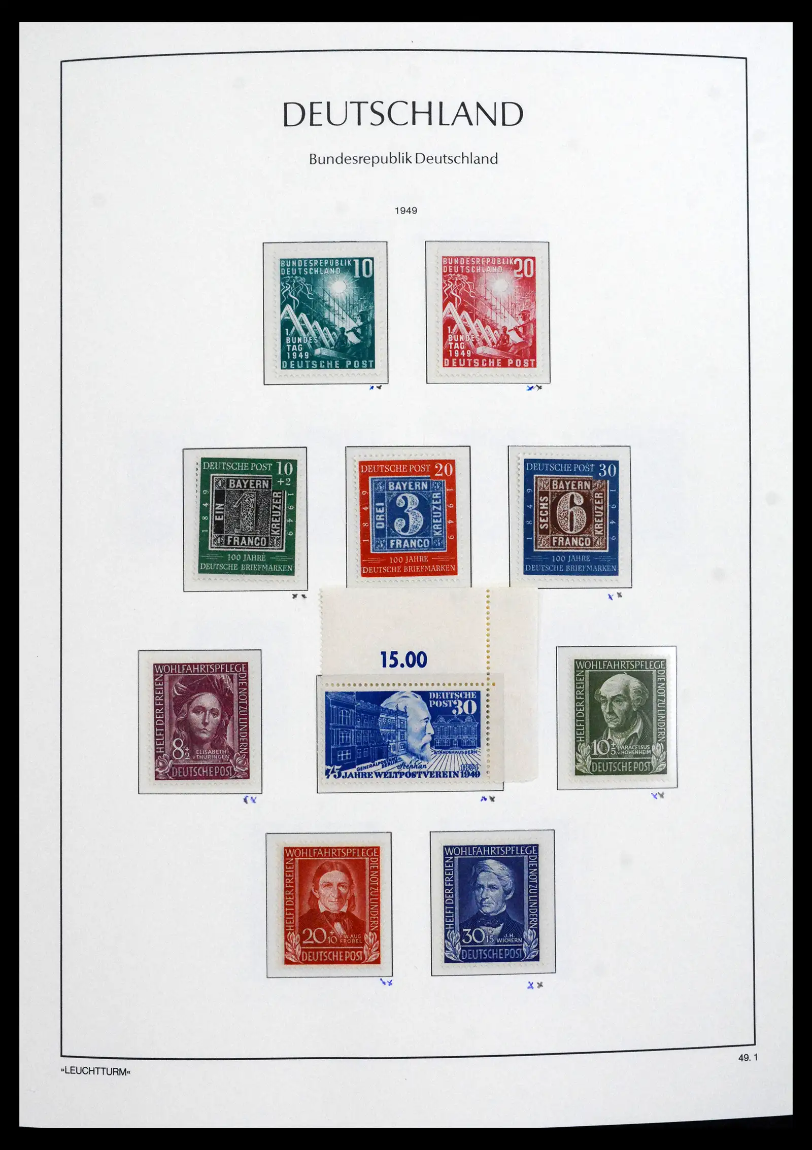 41704 0001 - Postzegelverzameling 41704 Bund compleet 1949-2022.