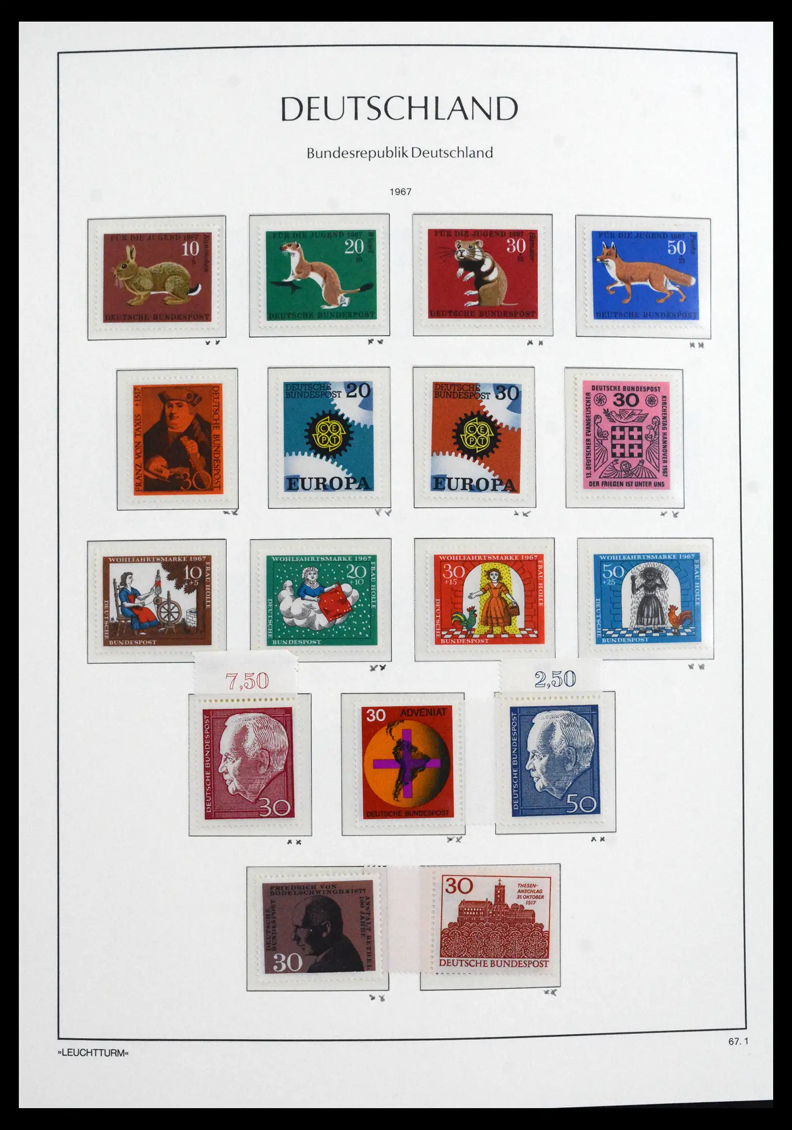 41704 0038 - Postzegelverzameling 41704 Bund compleet 1949-2022.