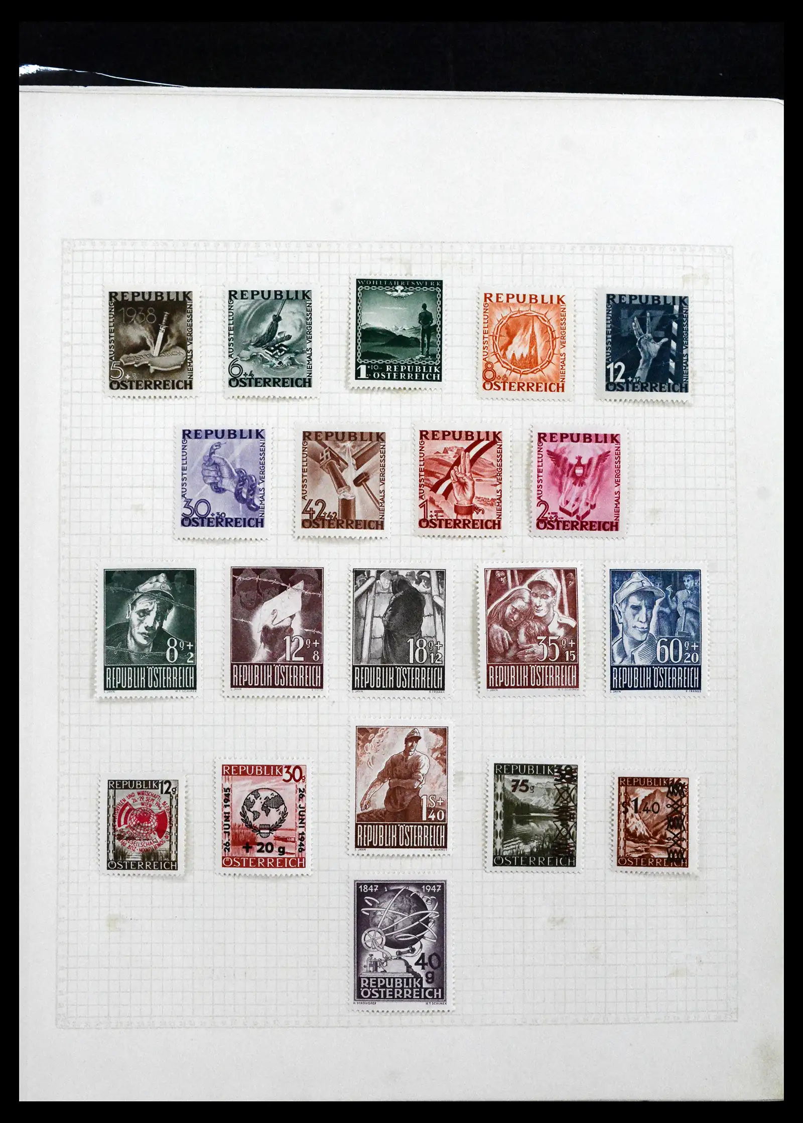 41705 0052 - Stamp collection 41705 Austria and territories complete 1850-1957.