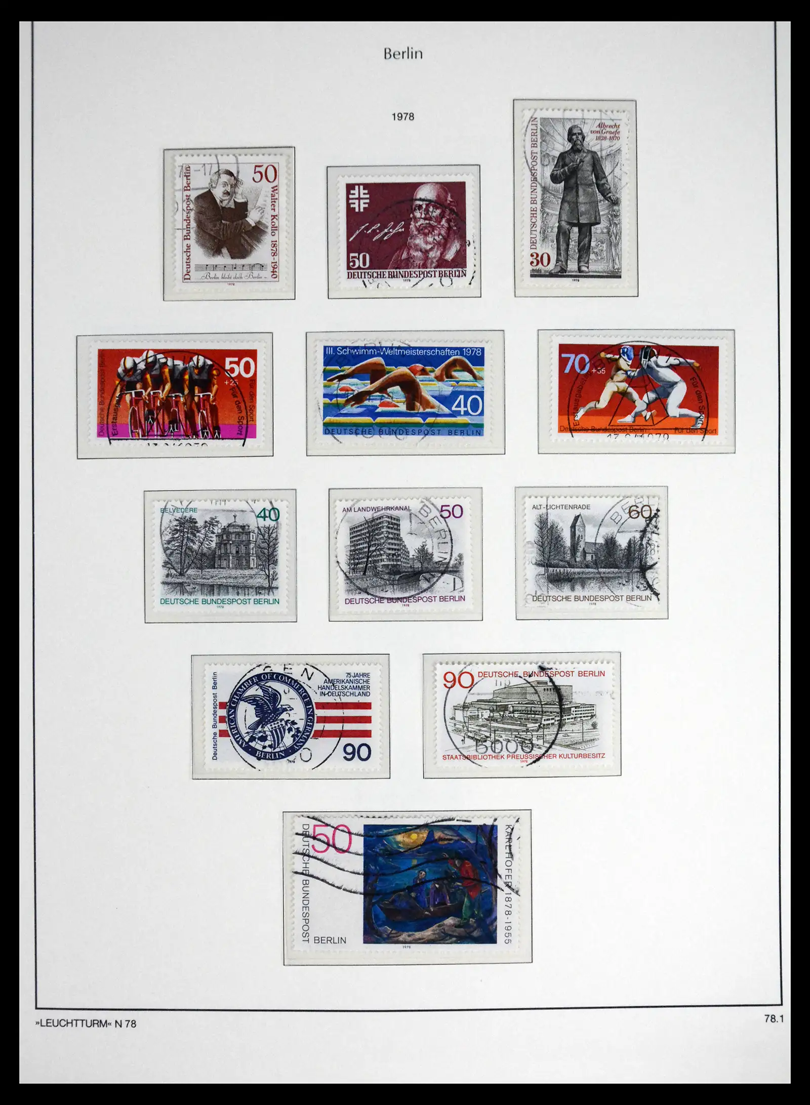 41707 0056 - Stamp collection 41707 Berlin complete used 1948-1990.