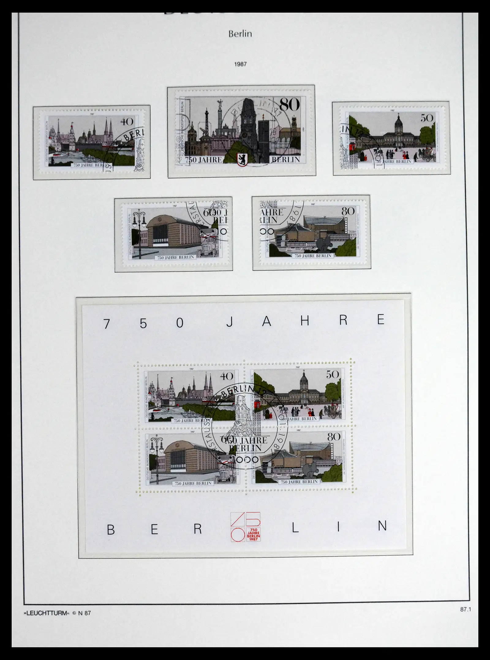 41707 0075 - Stamp collection 41707 Berlin complete used 1948-1990.