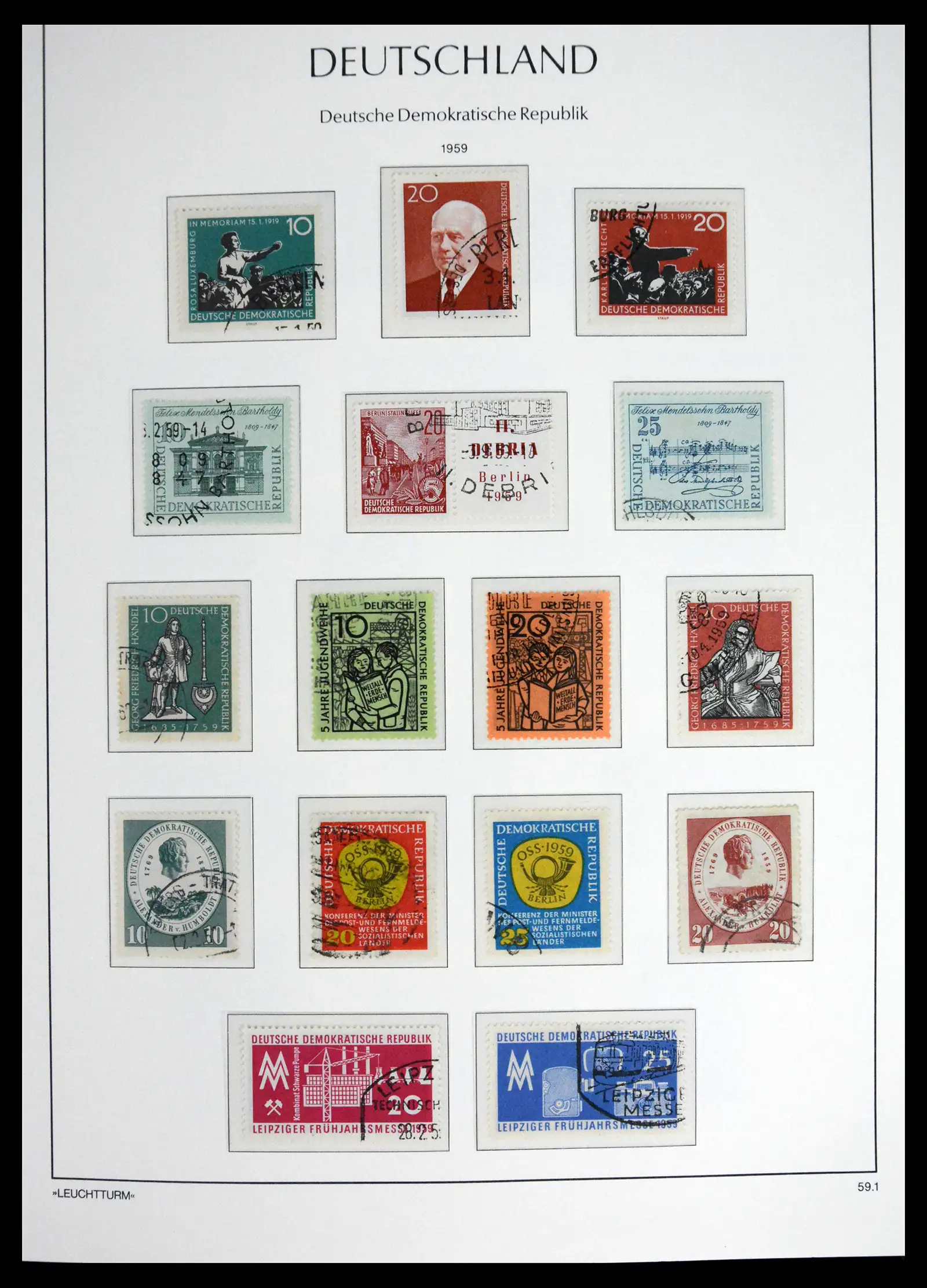 41708 0034 - Postzegelverzameling 41708 DDR compleet gebruikt 1948-1990.