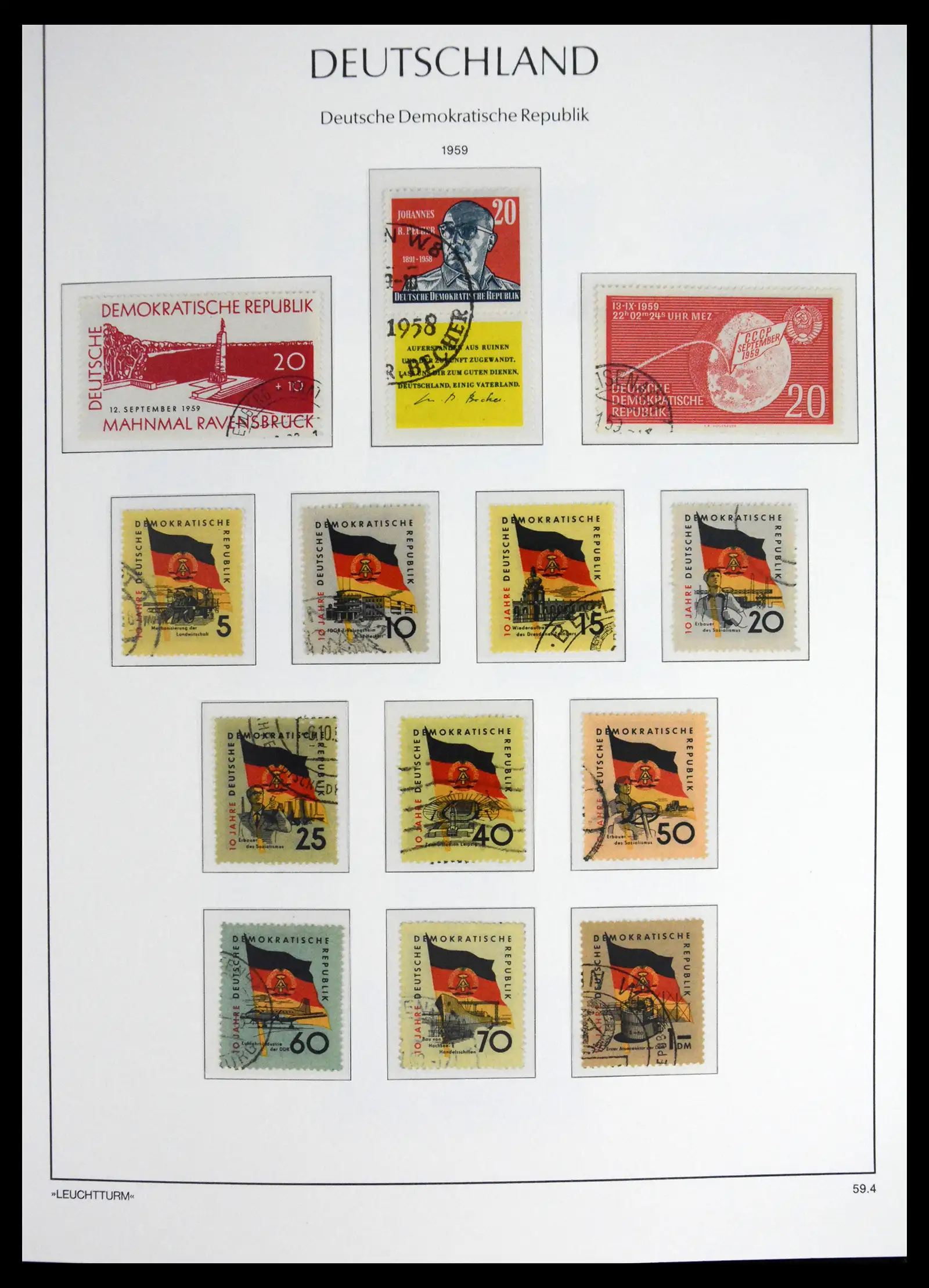 41708 0037 - Postzegelverzameling 41708 DDR compleet gebruikt 1948-1990.