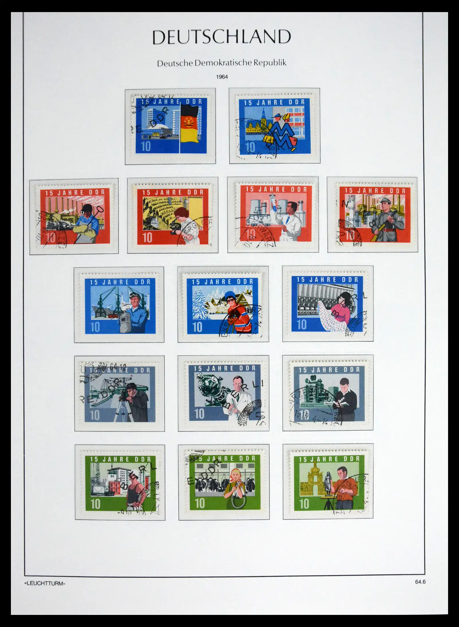 41708 0067 - Postzegelverzameling 41708 DDR compleet gebruikt 1948-1990.