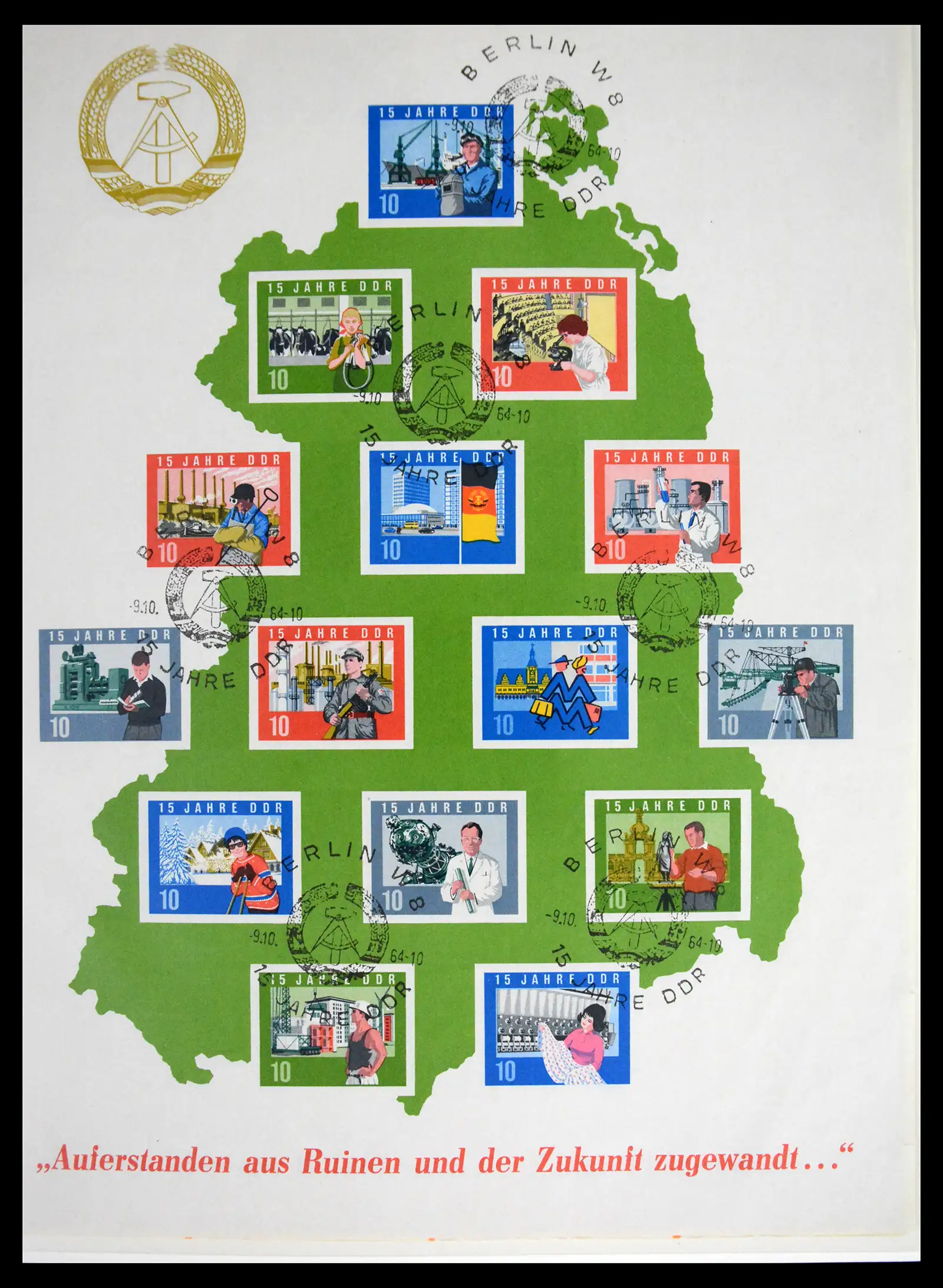 41708 0068 - Postzegelverzameling 41708 DDR compleet gebruikt 1948-1990.