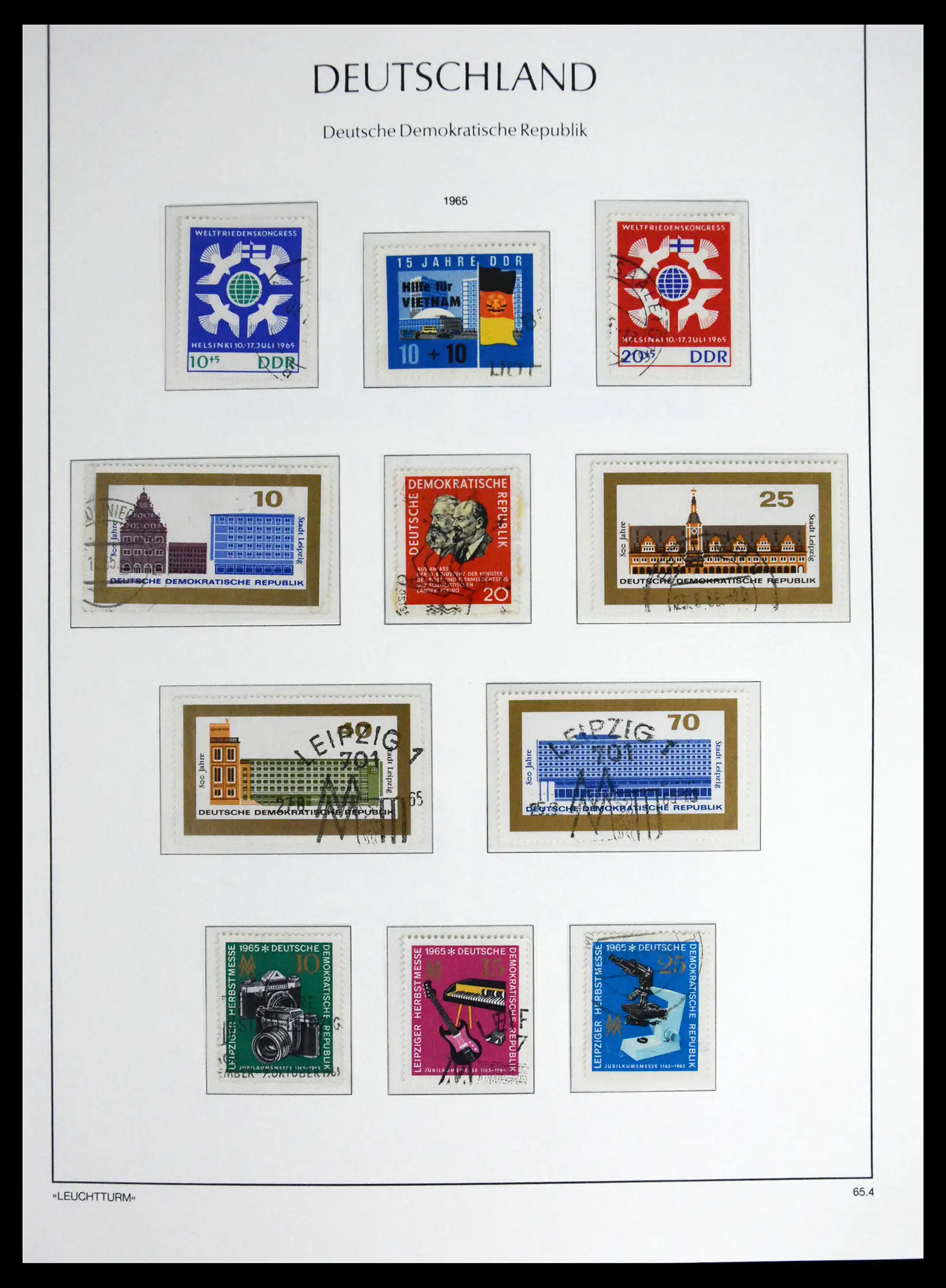 41708 0074 - Postzegelverzameling 41708 DDR compleet gebruikt 1948-1990.