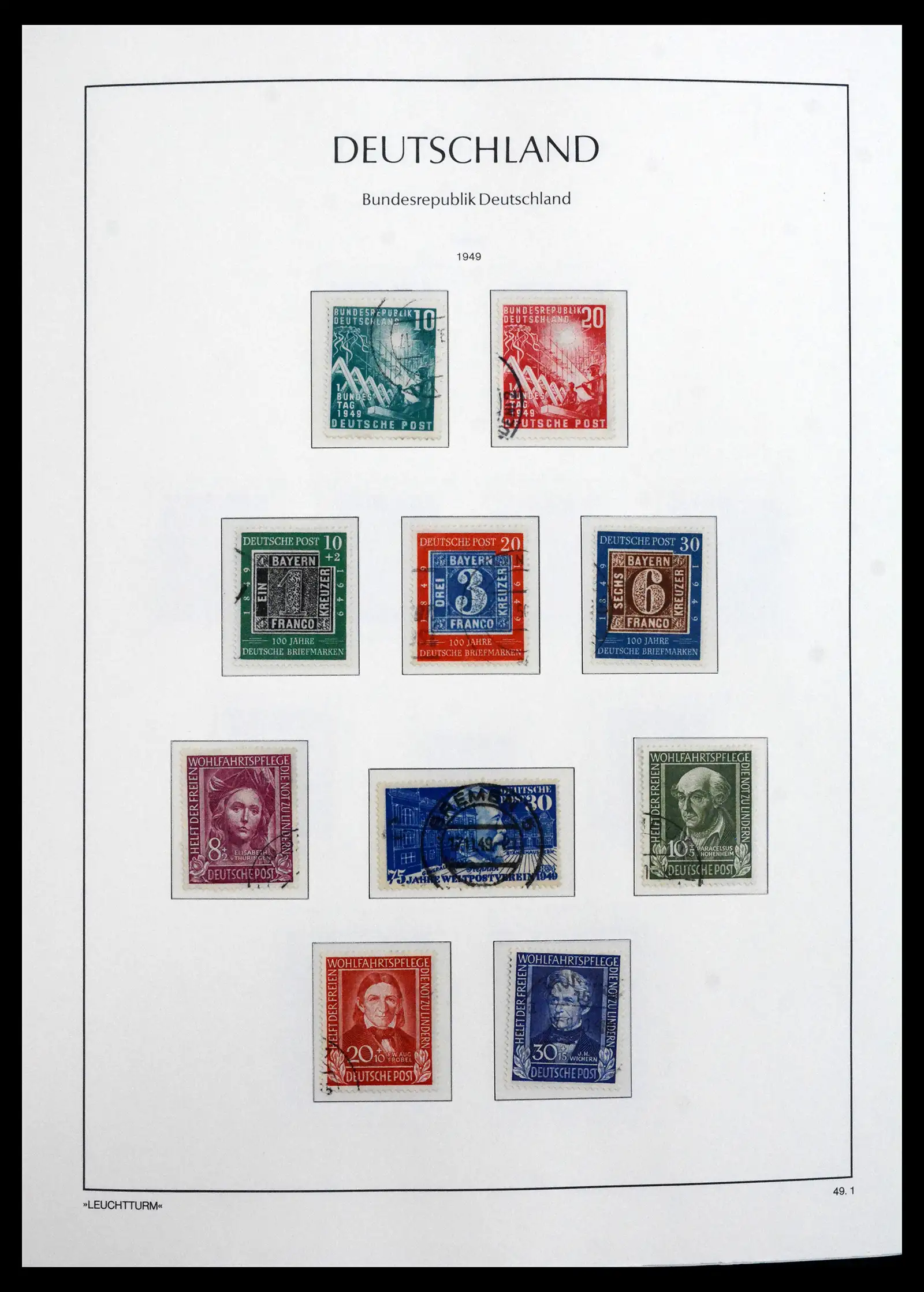 41709 0001 - Stamp collection 41709 Germany Bundespost complete used 1949-1980.