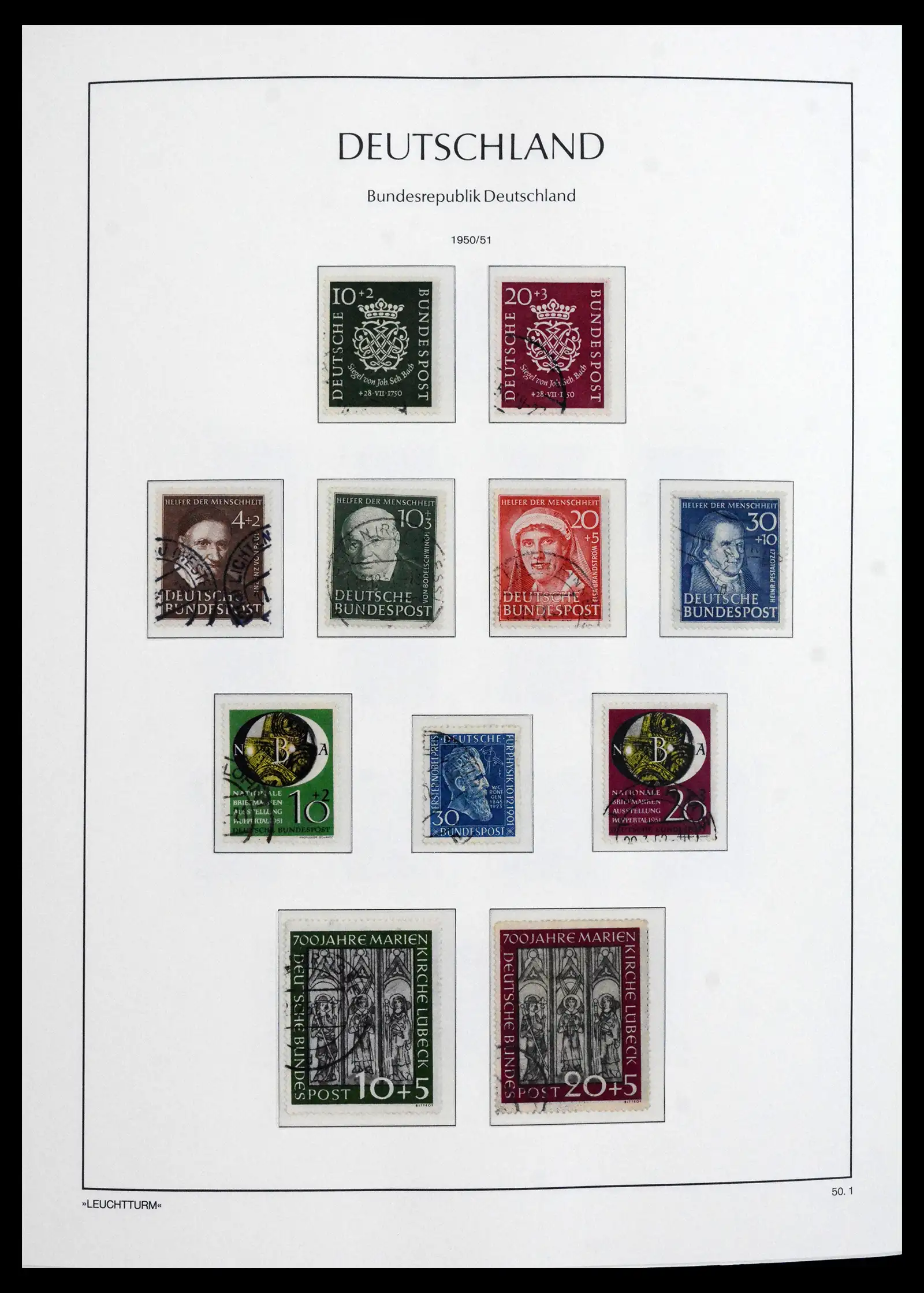 41709 0002 - Stamp collection 41709 Germany Bundespost complete used 1949-1980.