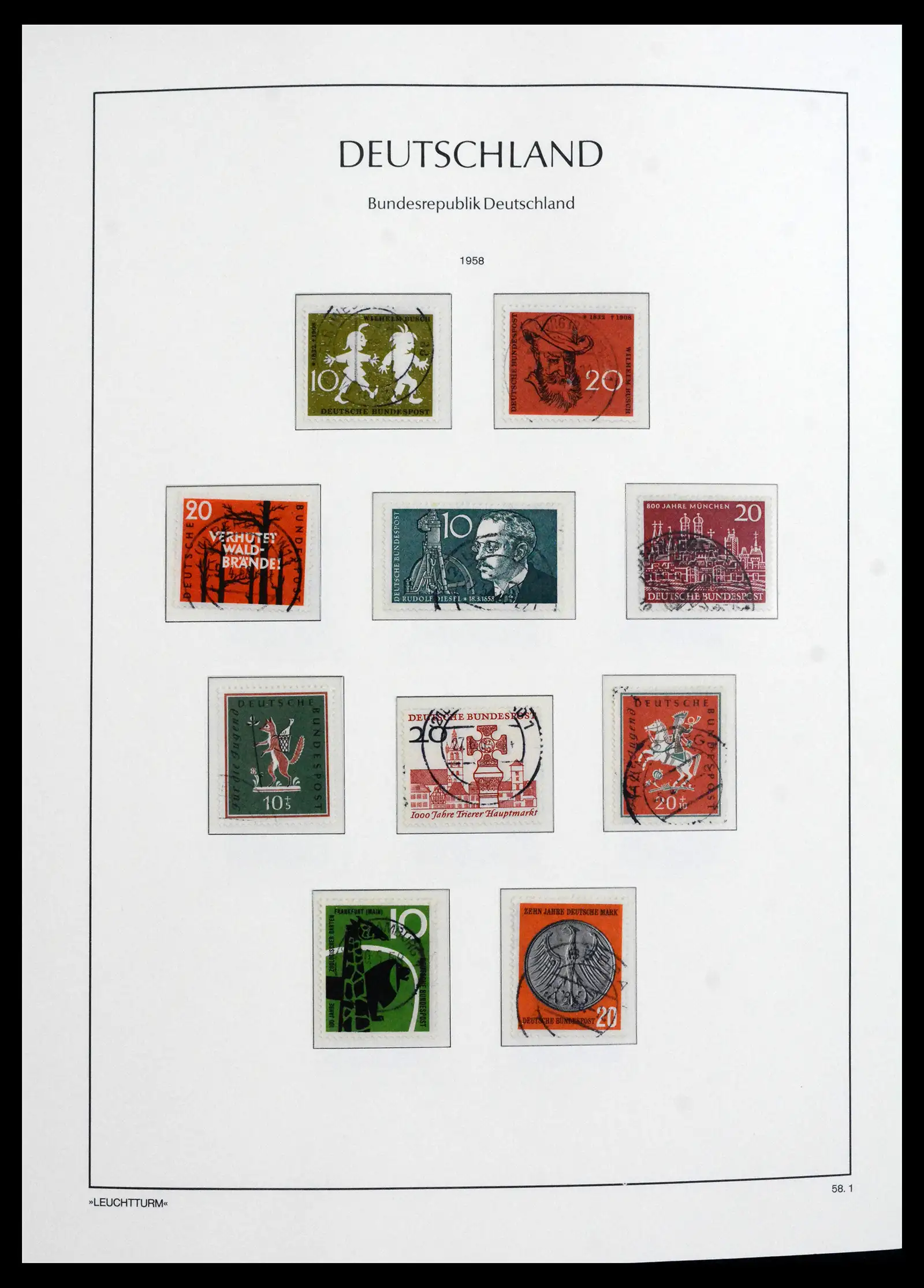 41709 0013 - Stamp collection 41709 Germany Bundespost complete used 1949-1980.