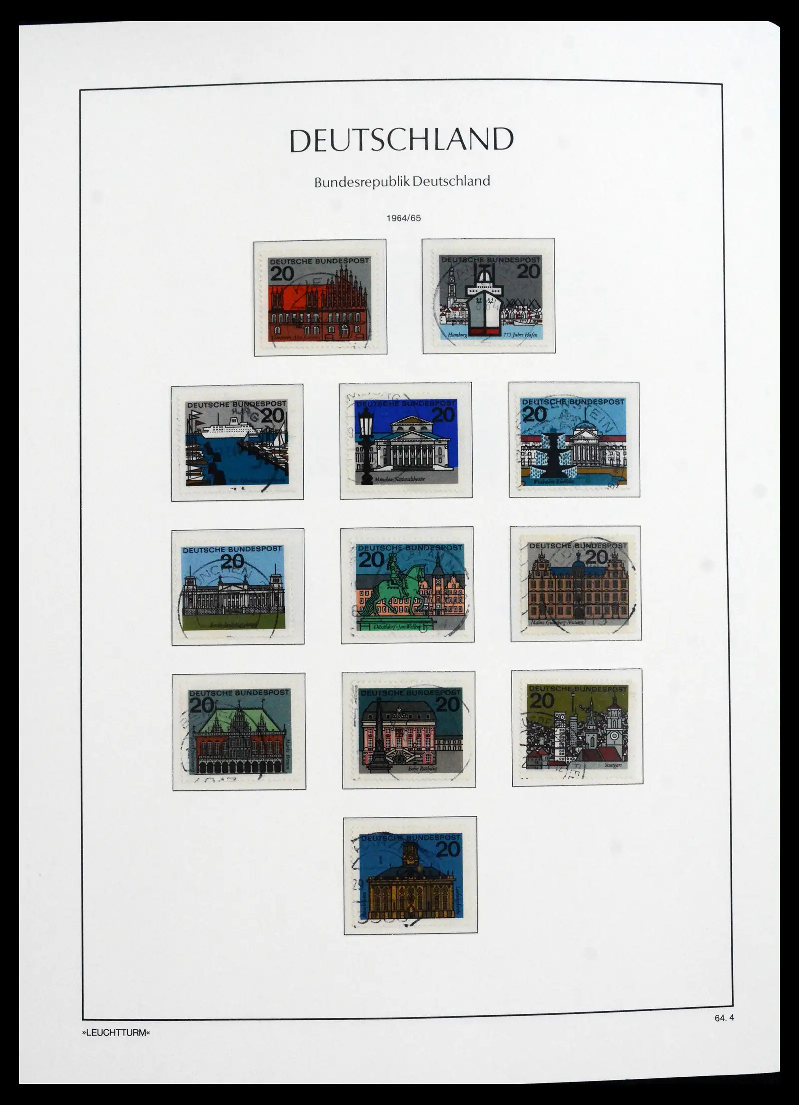 41709 0032 - Stamp collection 41709 Germany Bundespost complete used 1949-1980.