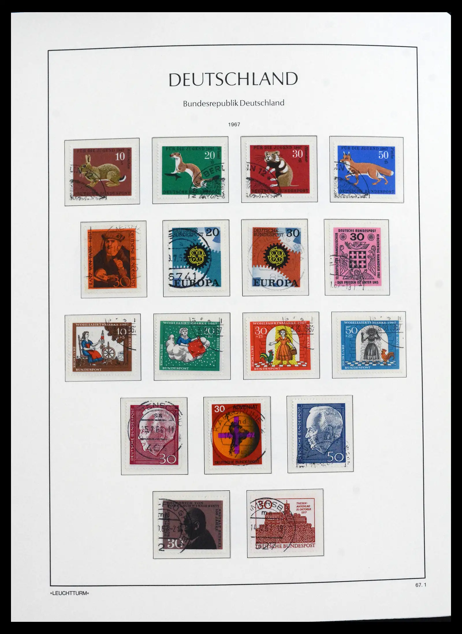 41709 0039 - Stamp collection 41709 Germany Bundespost complete used 1949-1980.