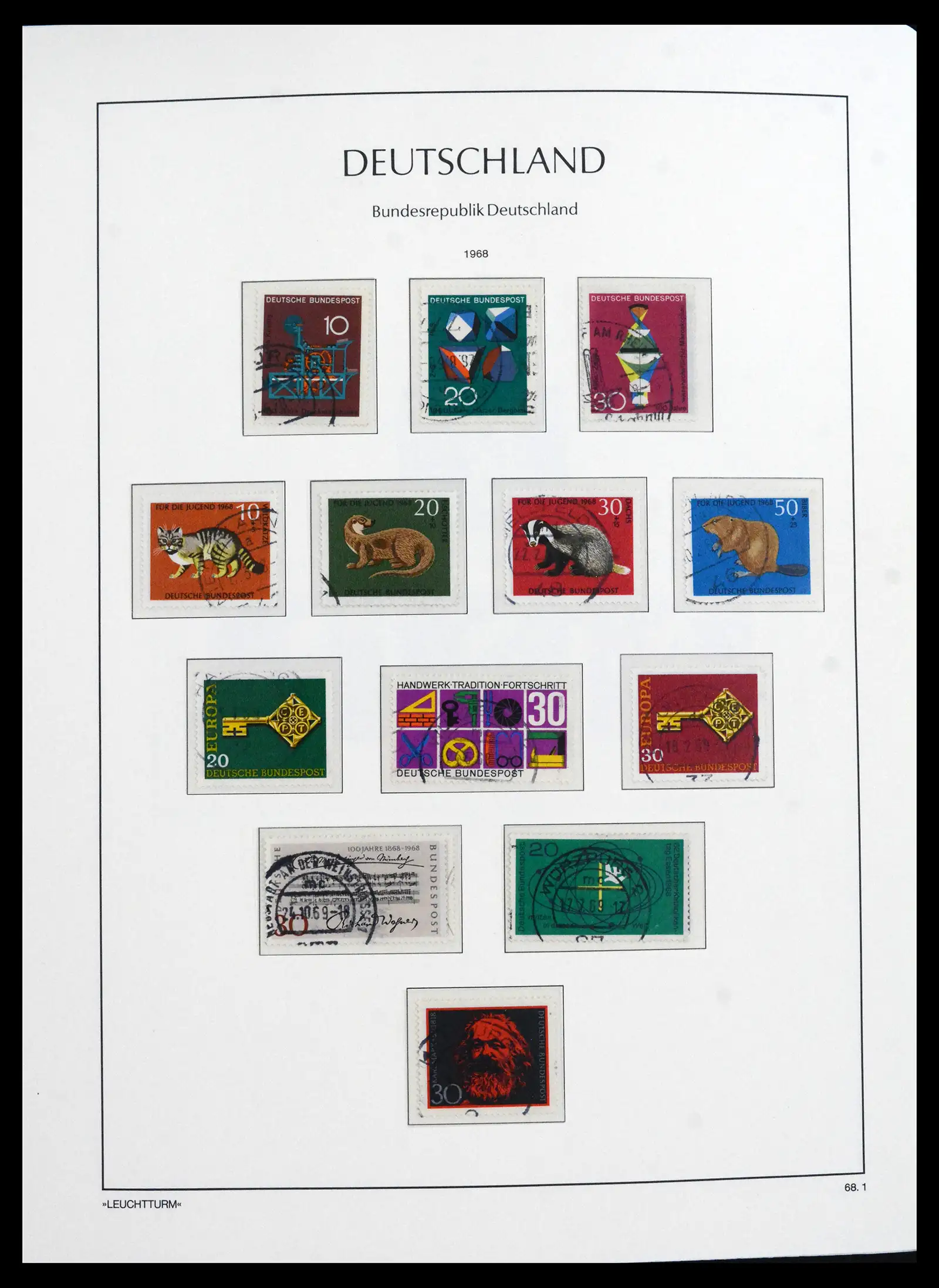 41709 0040 - Stamp collection 41709 Germany Bundespost complete used 1949-1980.