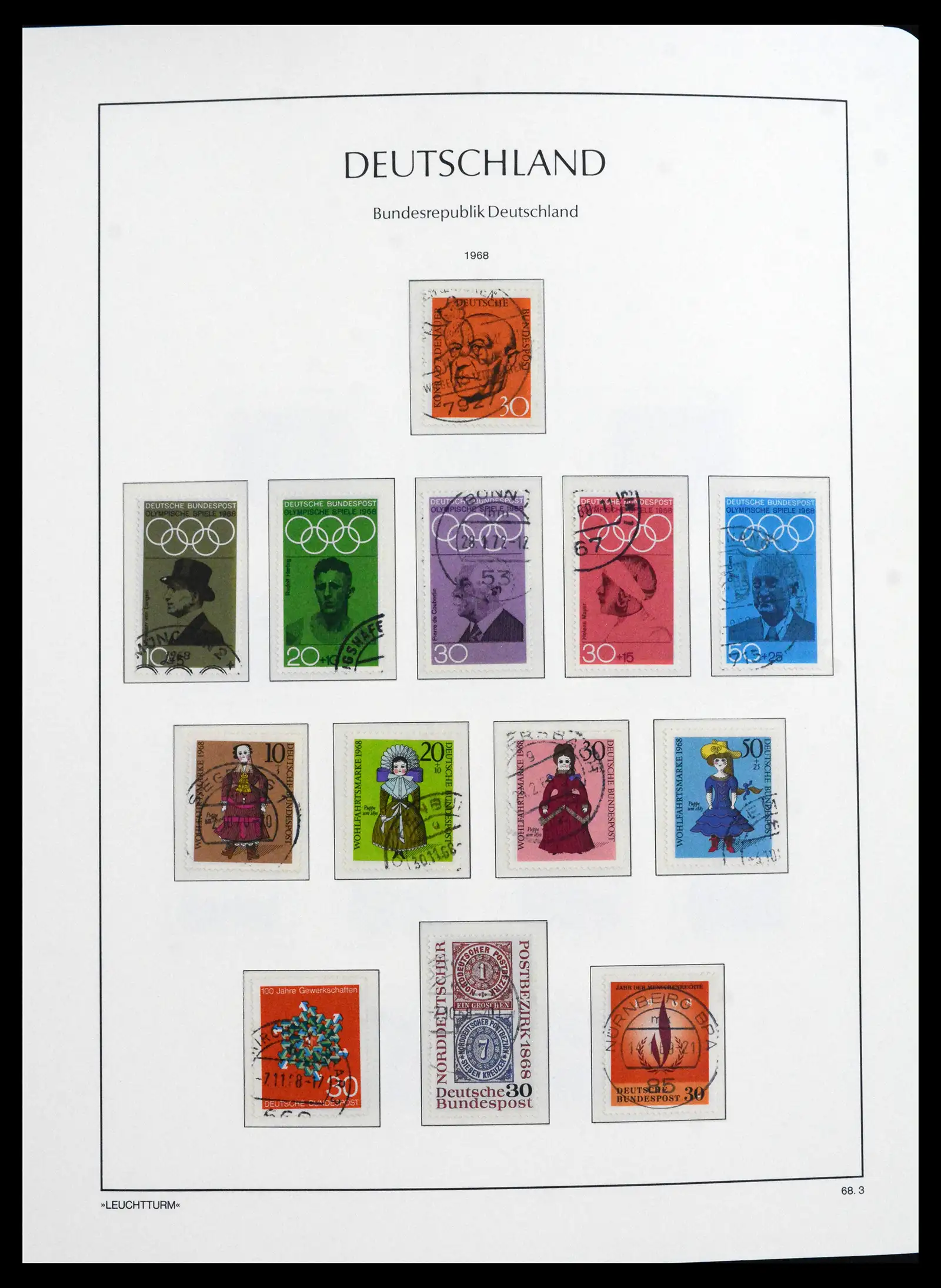 41709 0043 - Stamp collection 41709 Germany Bundespost complete used 1949-1980.