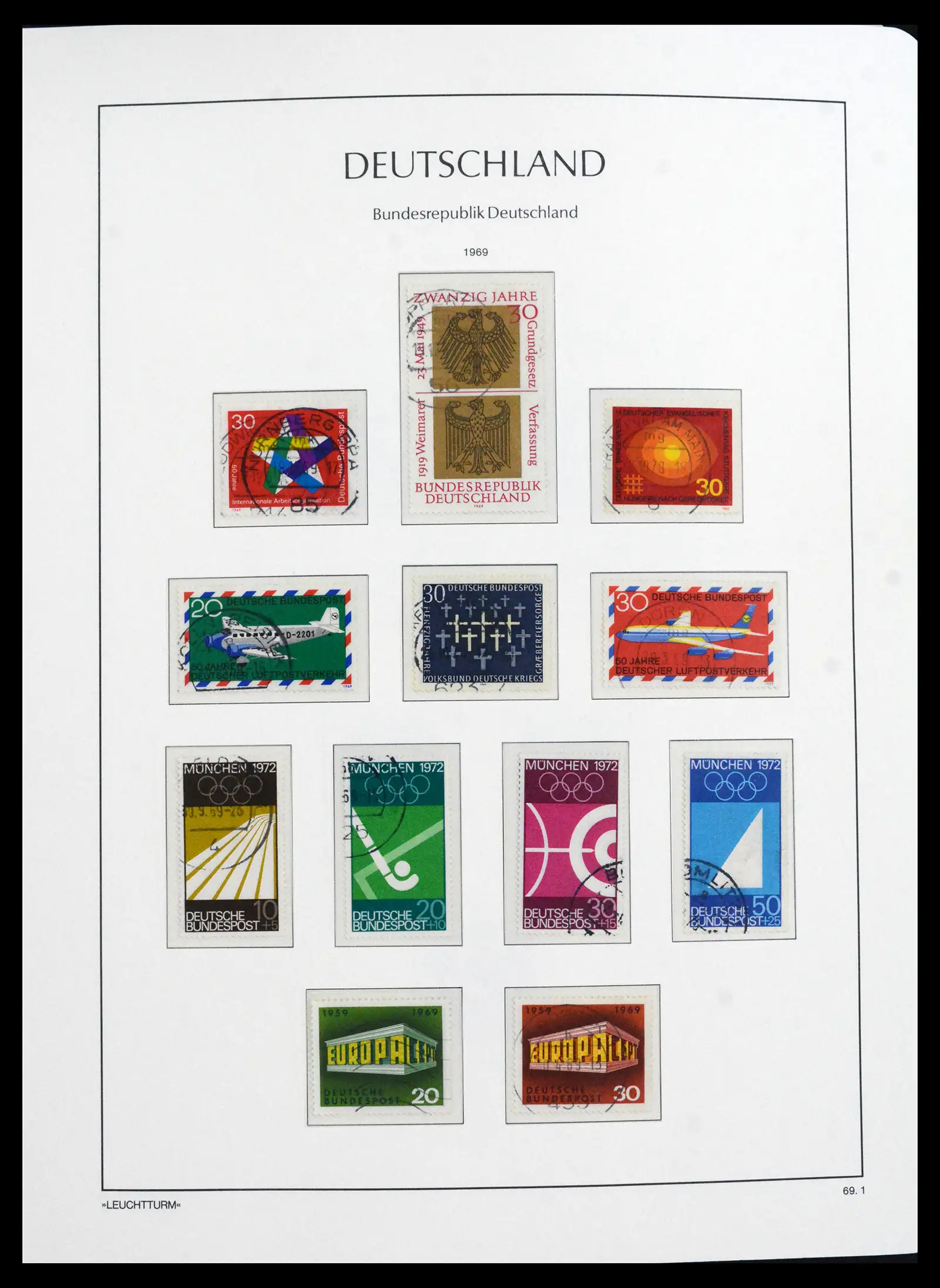 41709 0044 - Stamp collection 41709 Germany Bundespost complete used 1949-1980.