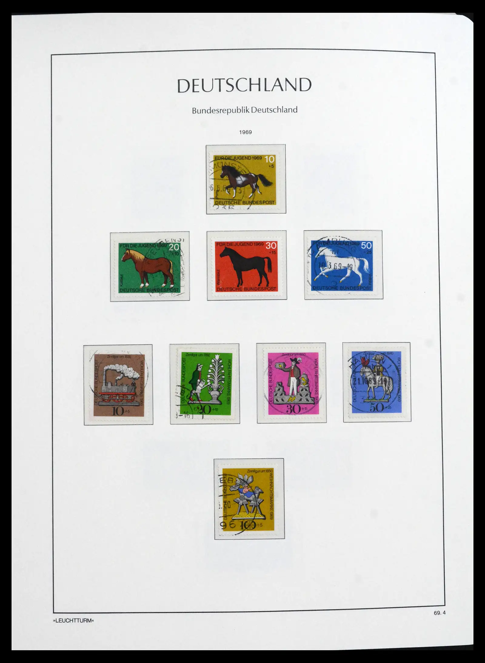41709 0047 - Stamp collection 41709 Germany Bundespost complete used 1949-1980.