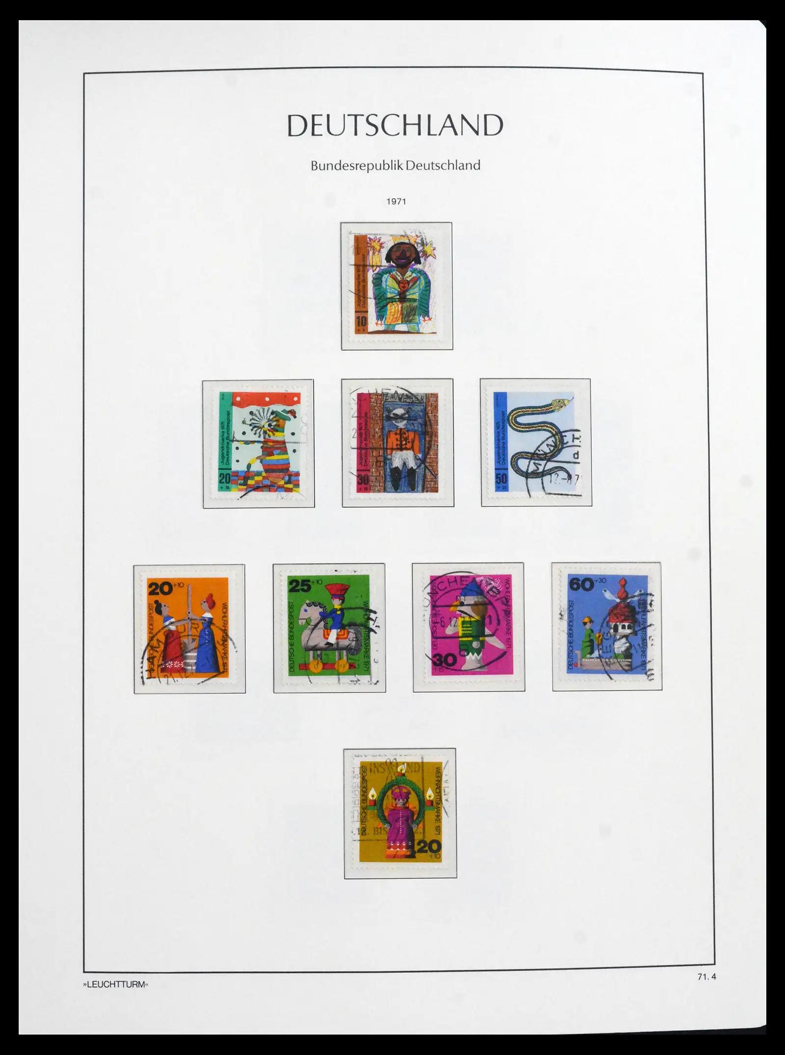 41709 0054 - Stamp collection 41709 Germany Bundespost complete used 1949-1980.