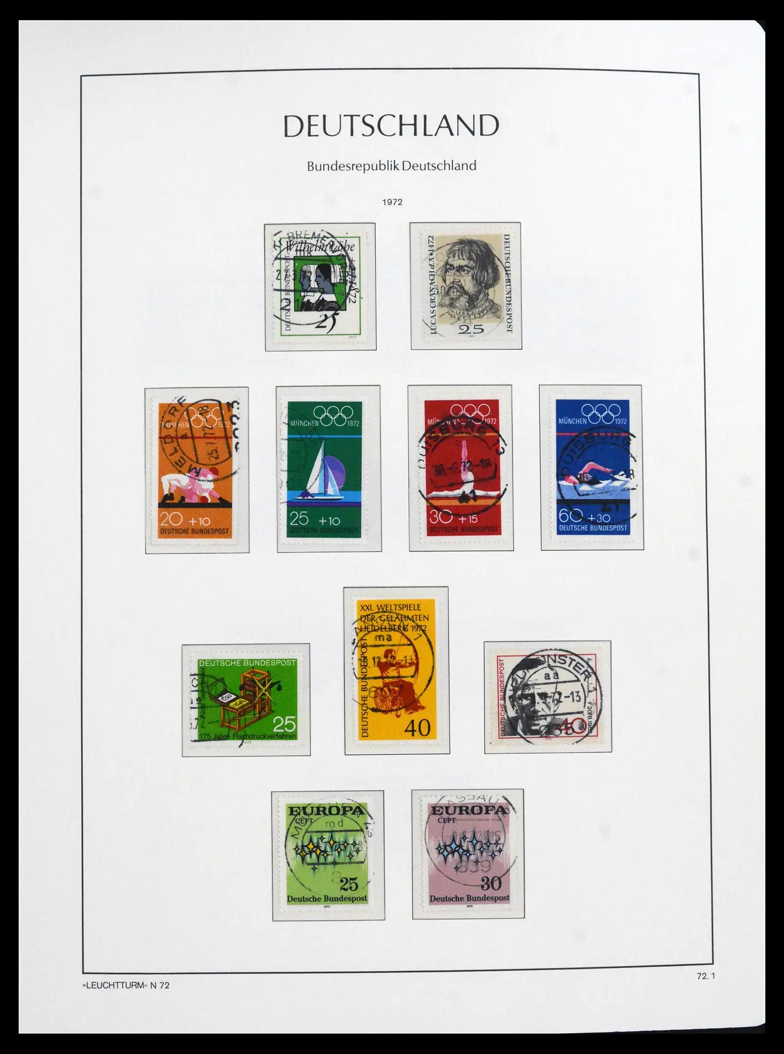 41709 0055 - Stamp collection 41709 Germany Bundespost complete used 1949-1980.