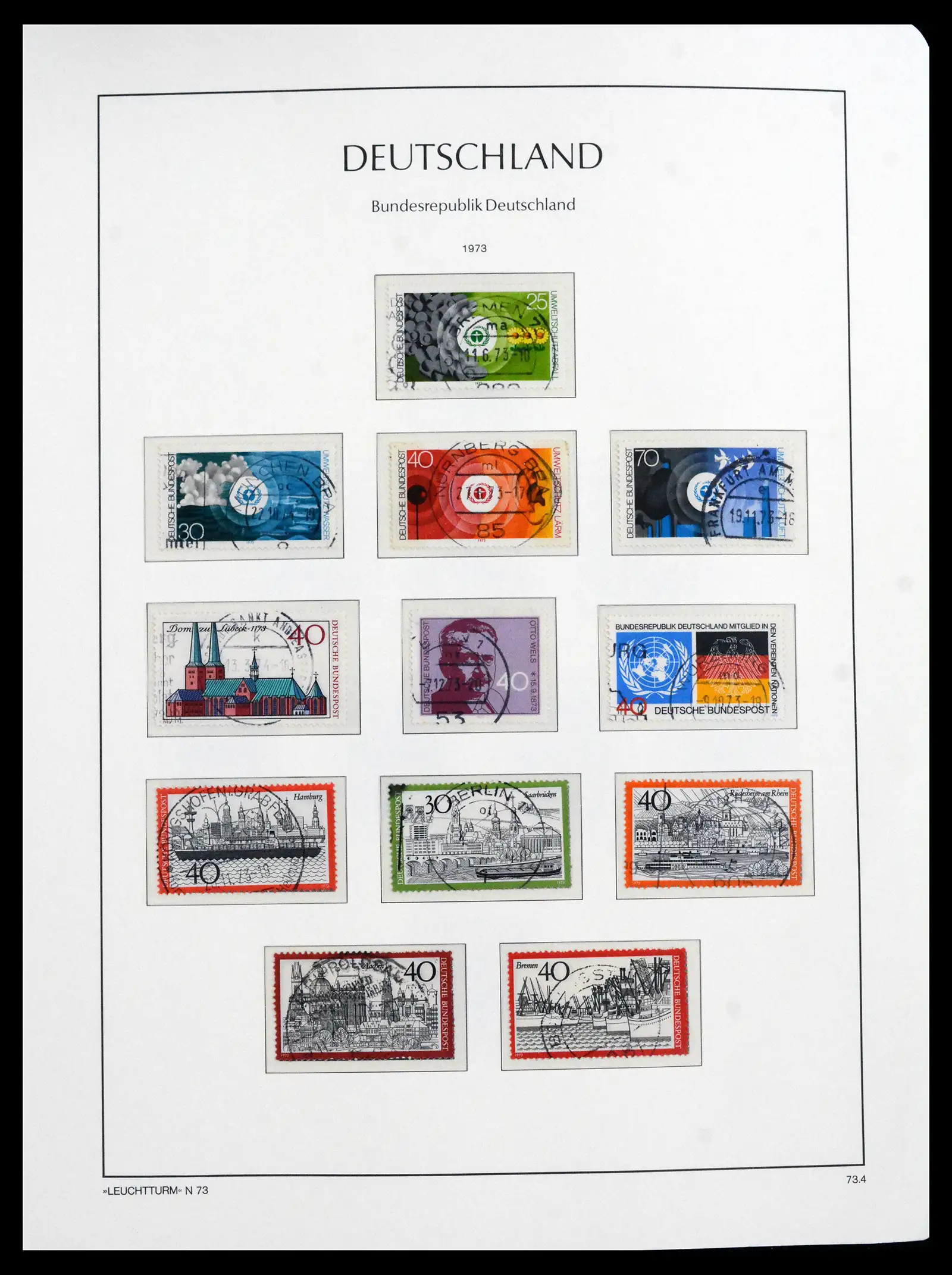 41709 0064 - Stamp collection 41709 Germany Bundespost complete used 1949-1980.