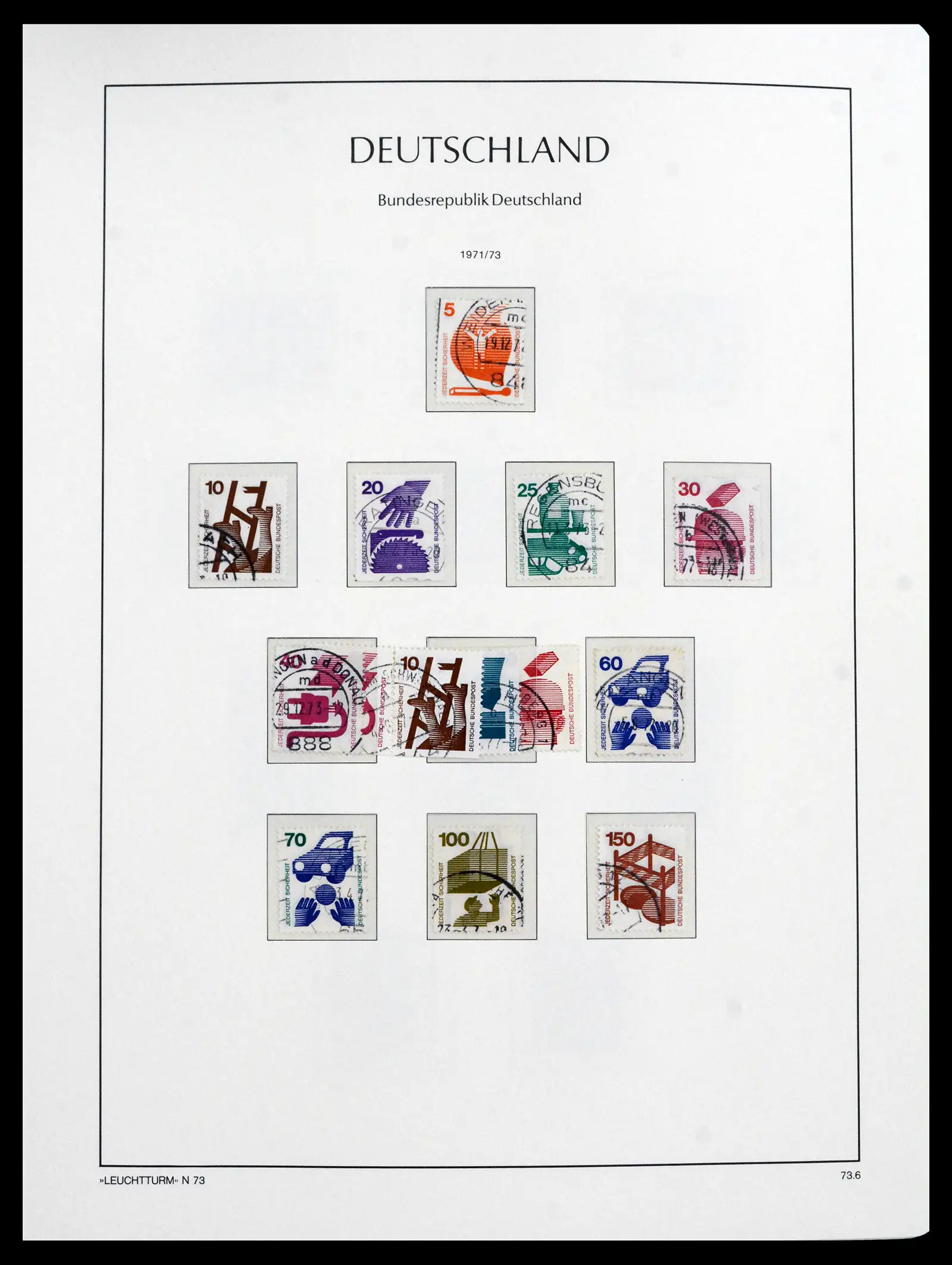41709 0066 - Stamp collection 41709 Germany Bundespost complete used 1949-1980.