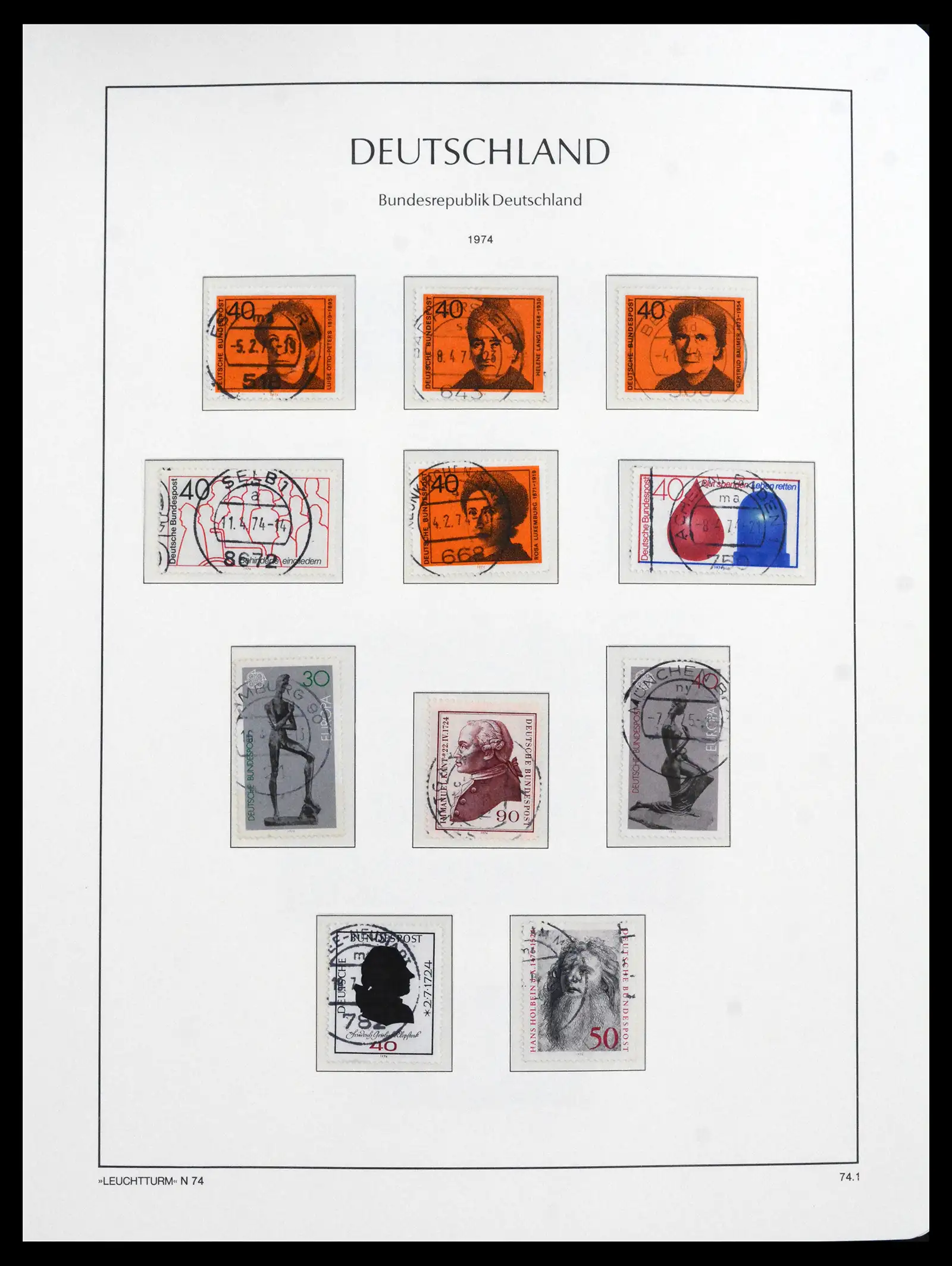41709 0067 - Stamp collection 41709 Germany Bundespost complete used 1949-1980.