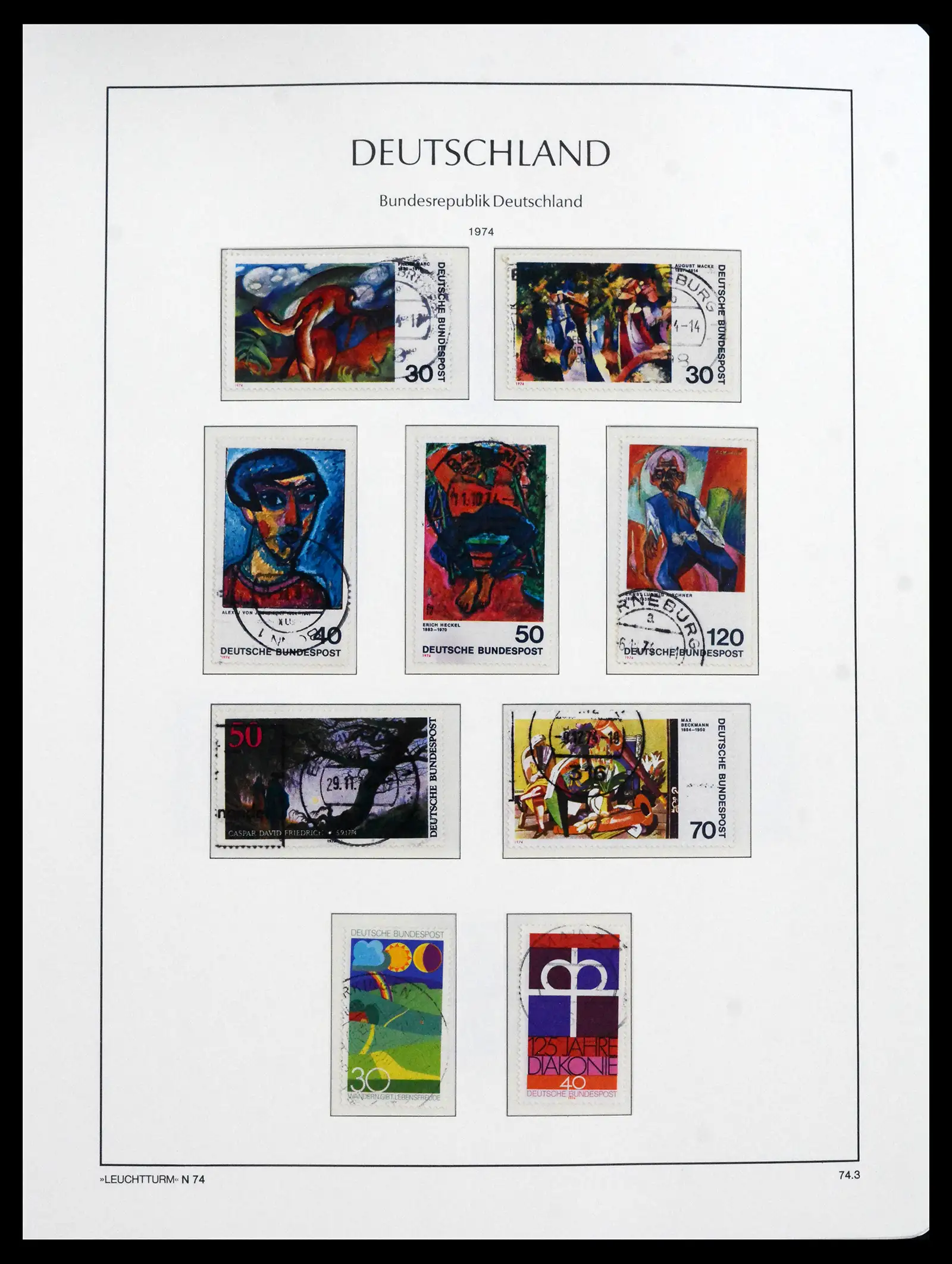 41709 0069 - Stamp collection 41709 Germany Bundespost complete used 1949-1980.
