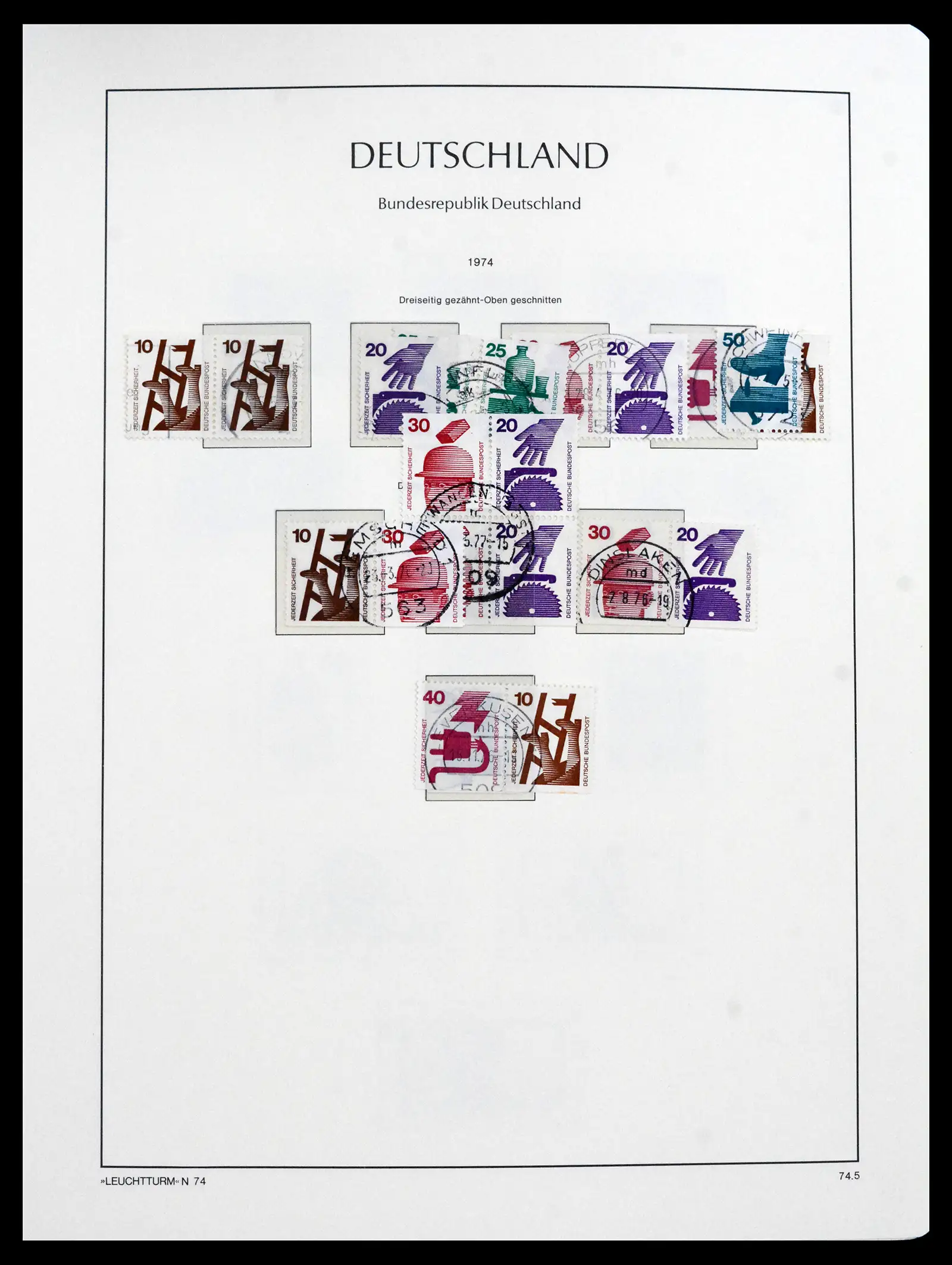 41709 0071 - Stamp collection 41709 Germany Bundespost complete used 1949-1980.