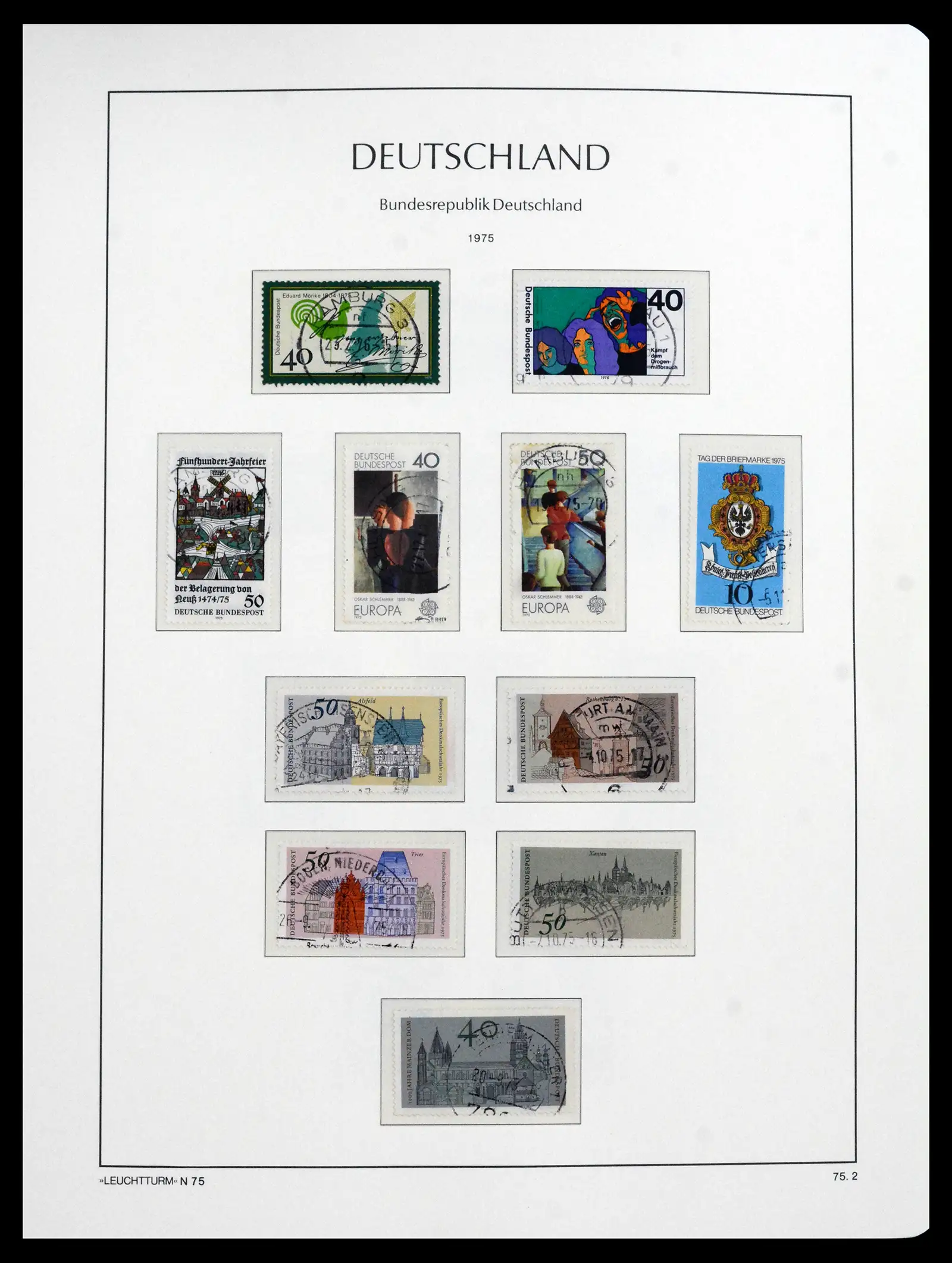 41709 0073 - Stamp collection 41709 Germany Bundespost complete used 1949-1980.