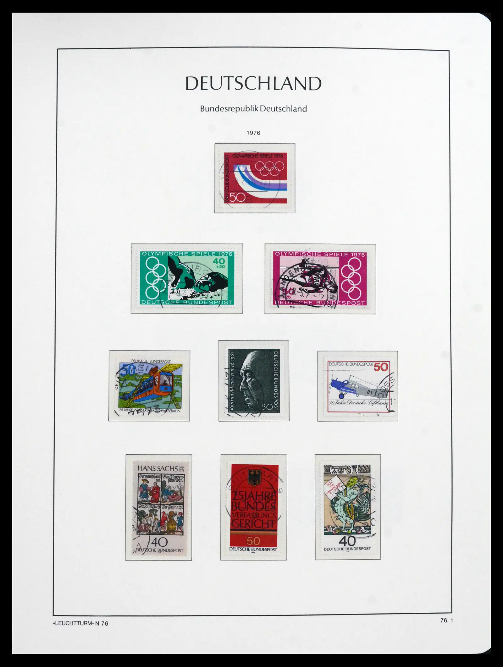41709 0077 - Stamp collection 41709 Germany Bundespost complete used 1949-1980.