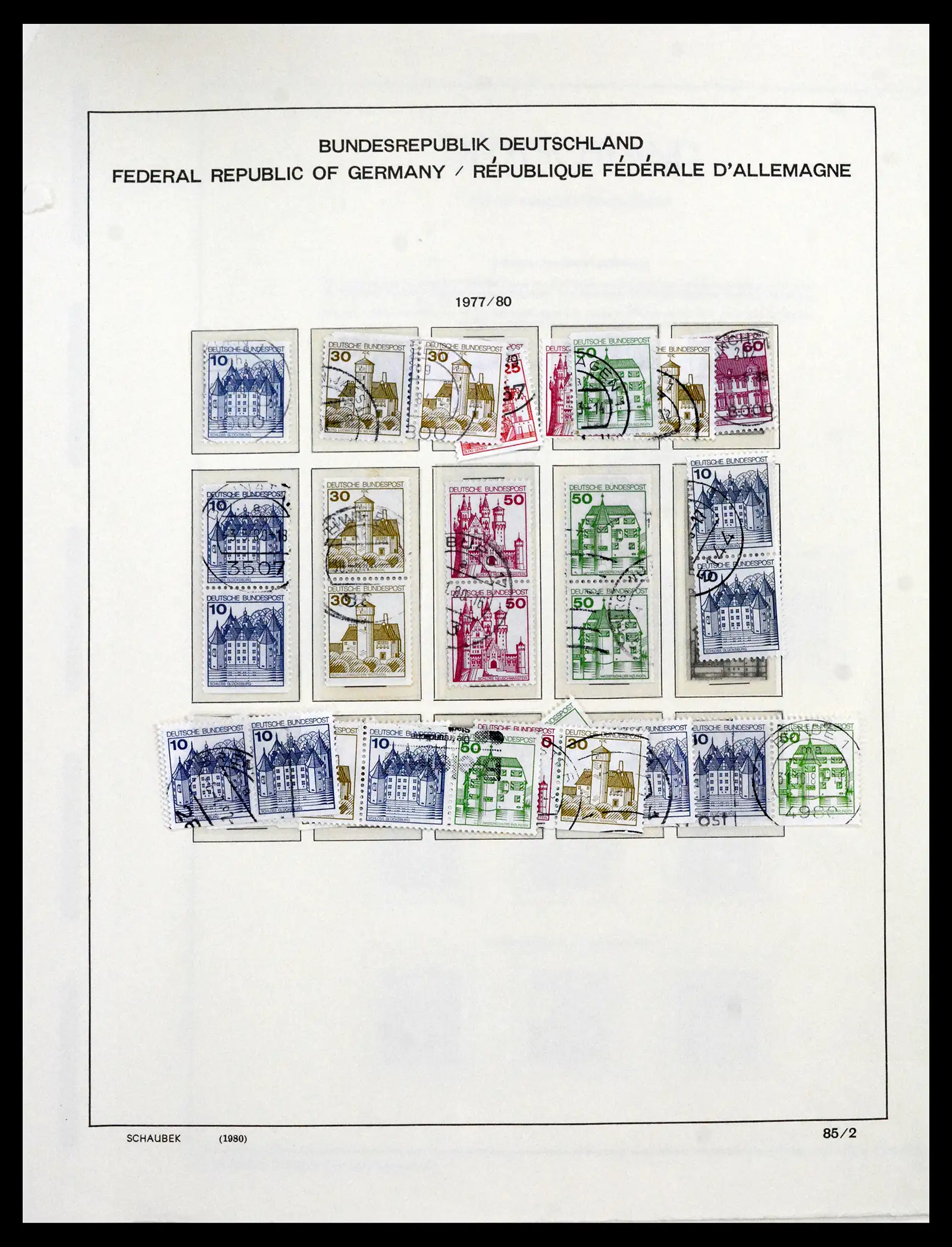 41709 0085 - Stamp collection 41709 Germany Bundespost complete used 1949-1980.