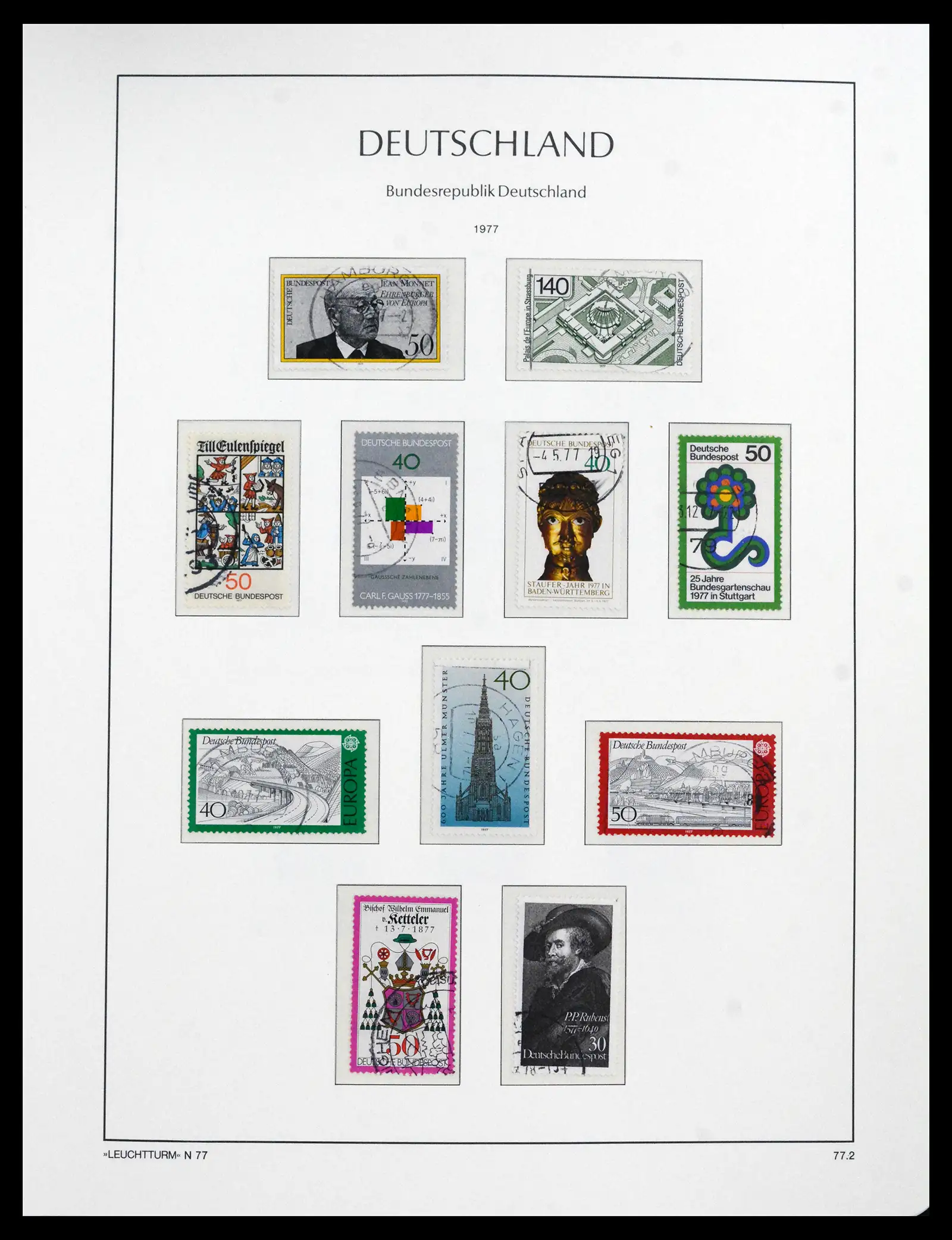 41709 0087 - Stamp collection 41709 Germany Bundespost complete used 1949-1980.
