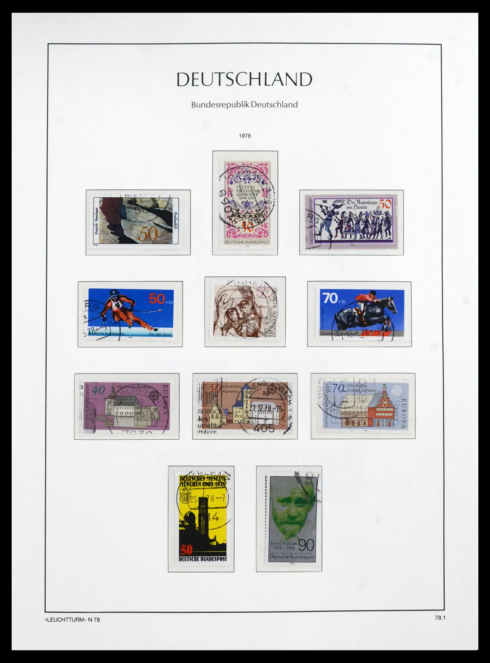 41709 0092 - Stamp collection 41709 Germany Bundespost complete used 1949-1980.