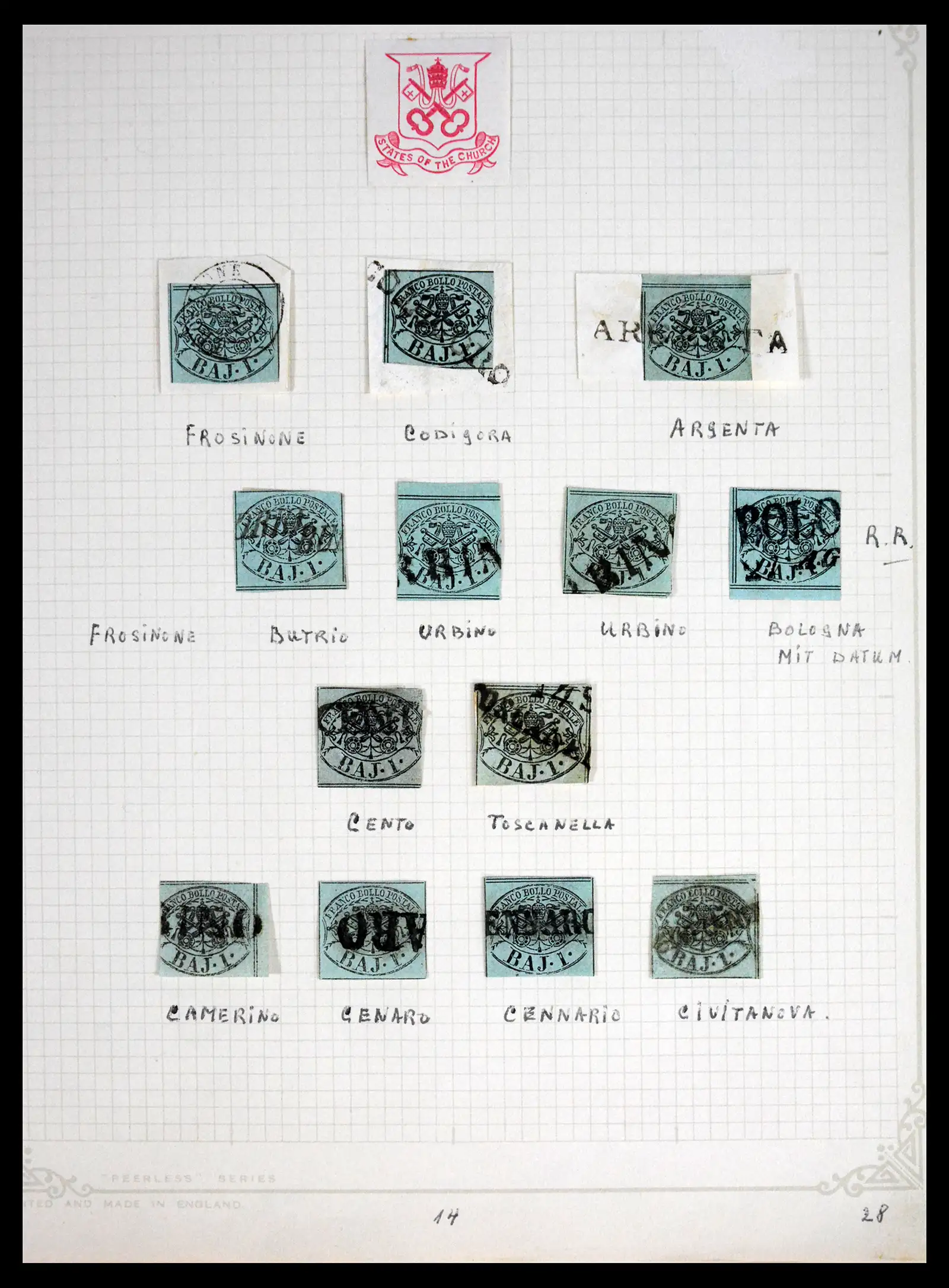 41710 0001 - Stamp collection 41710 Italian States 1853-1864.