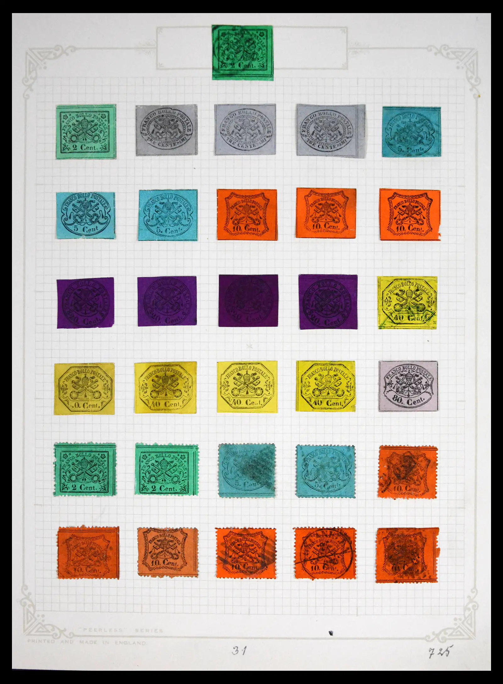 41710 0007 - Stamp collection 41710 Italian States 1853-1864.